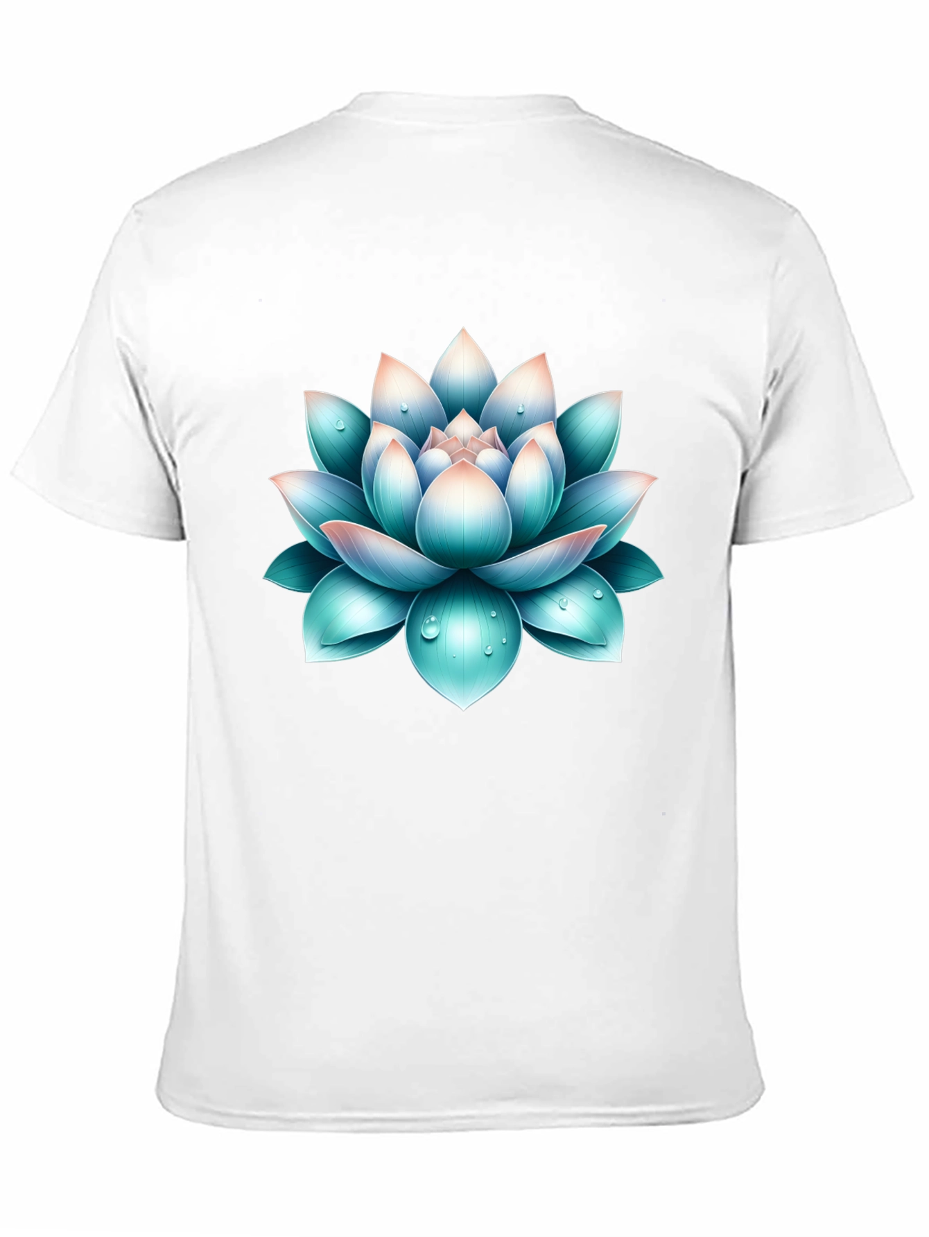 Black Lotus Flower Graphic Print Black T-Shirt view 11