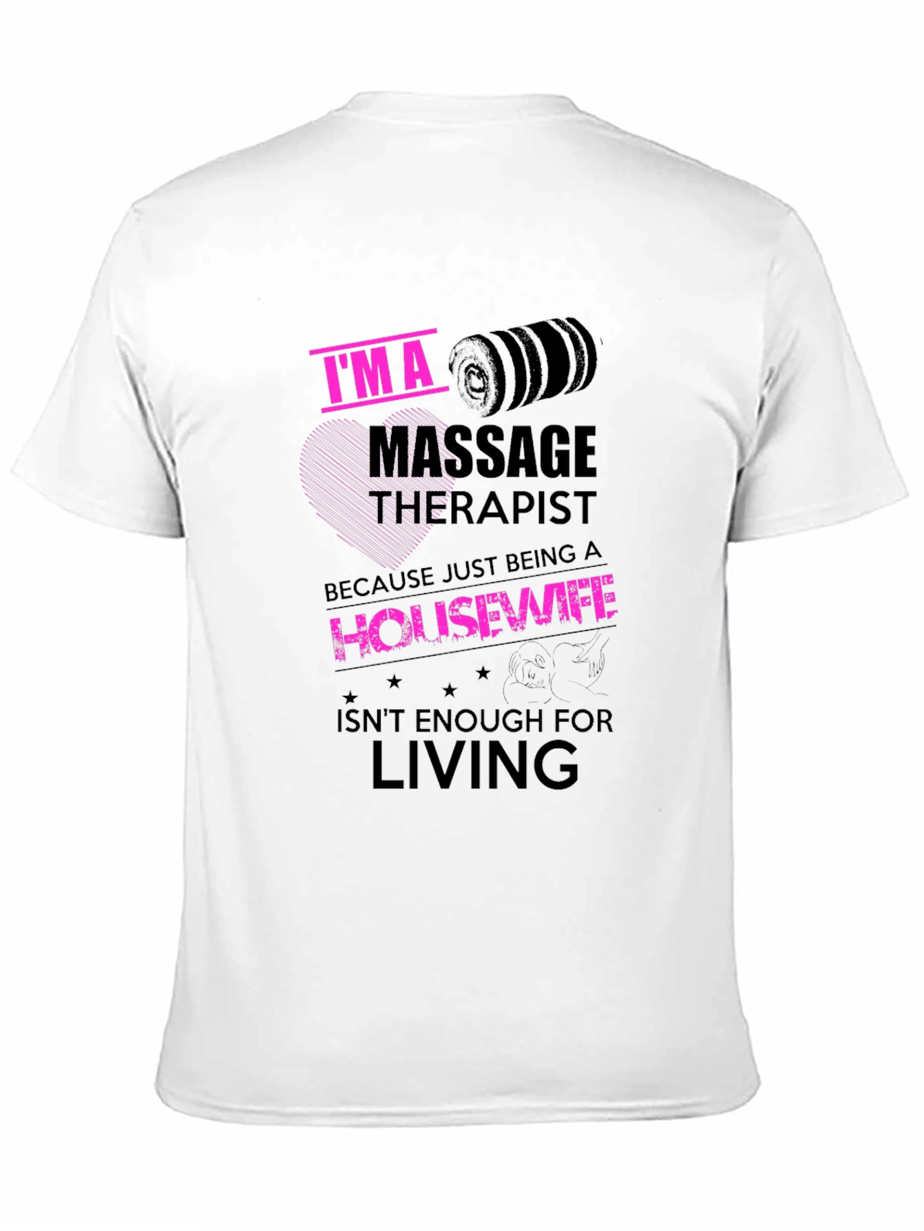 Black I'm A Massage Therapist Novelty T-Shirt view 11