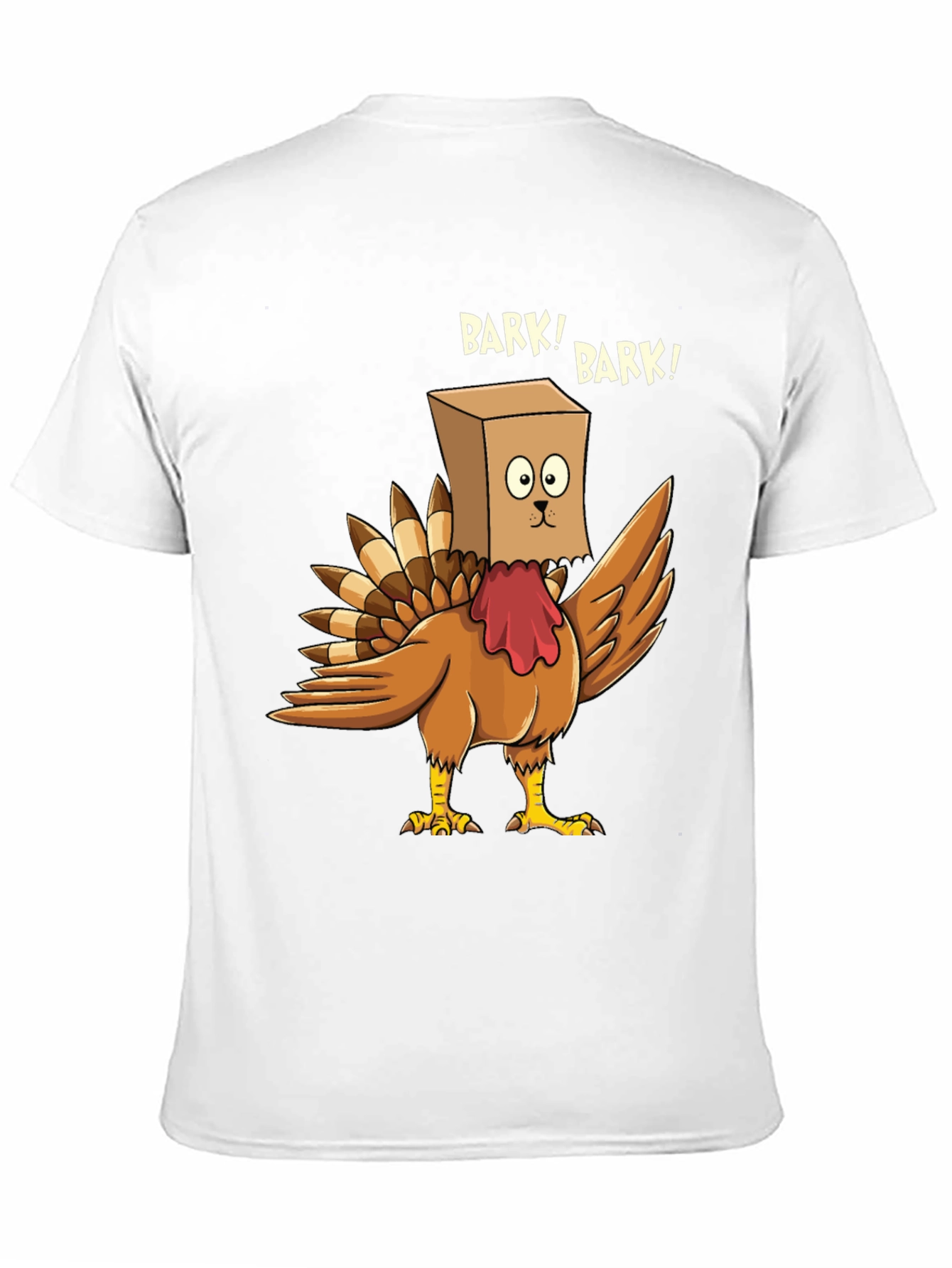 Black Funny Turkey Bark! Graphic T-Shirt view 11