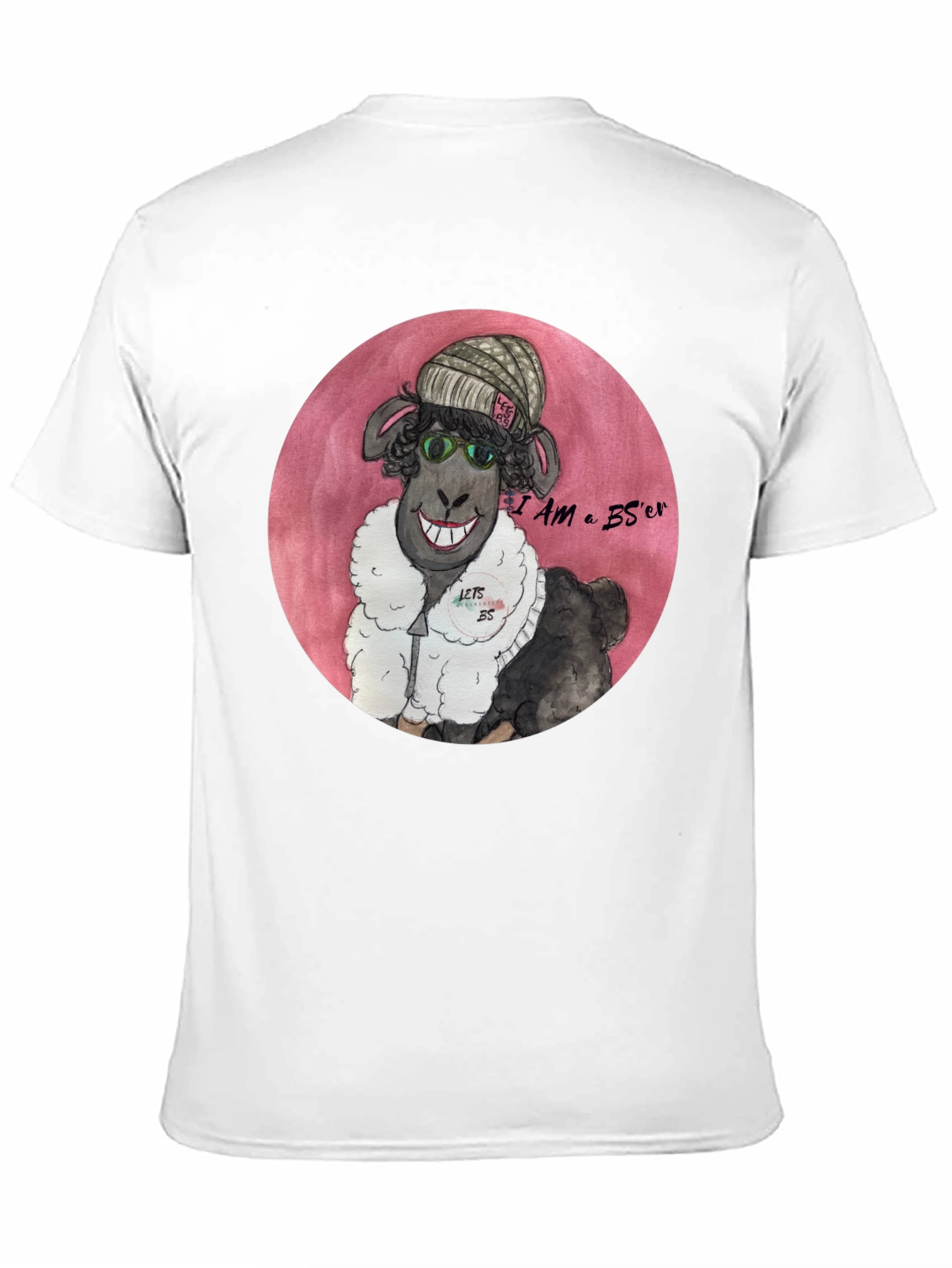 Black Black Sheep Humor T-Shirt - I AM a BS'er view 11