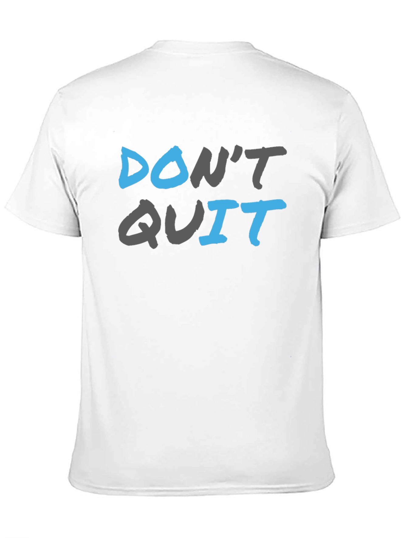 Black Motivational 'Don't Quit' Graphic Tee - Black Cotton Blend view 11