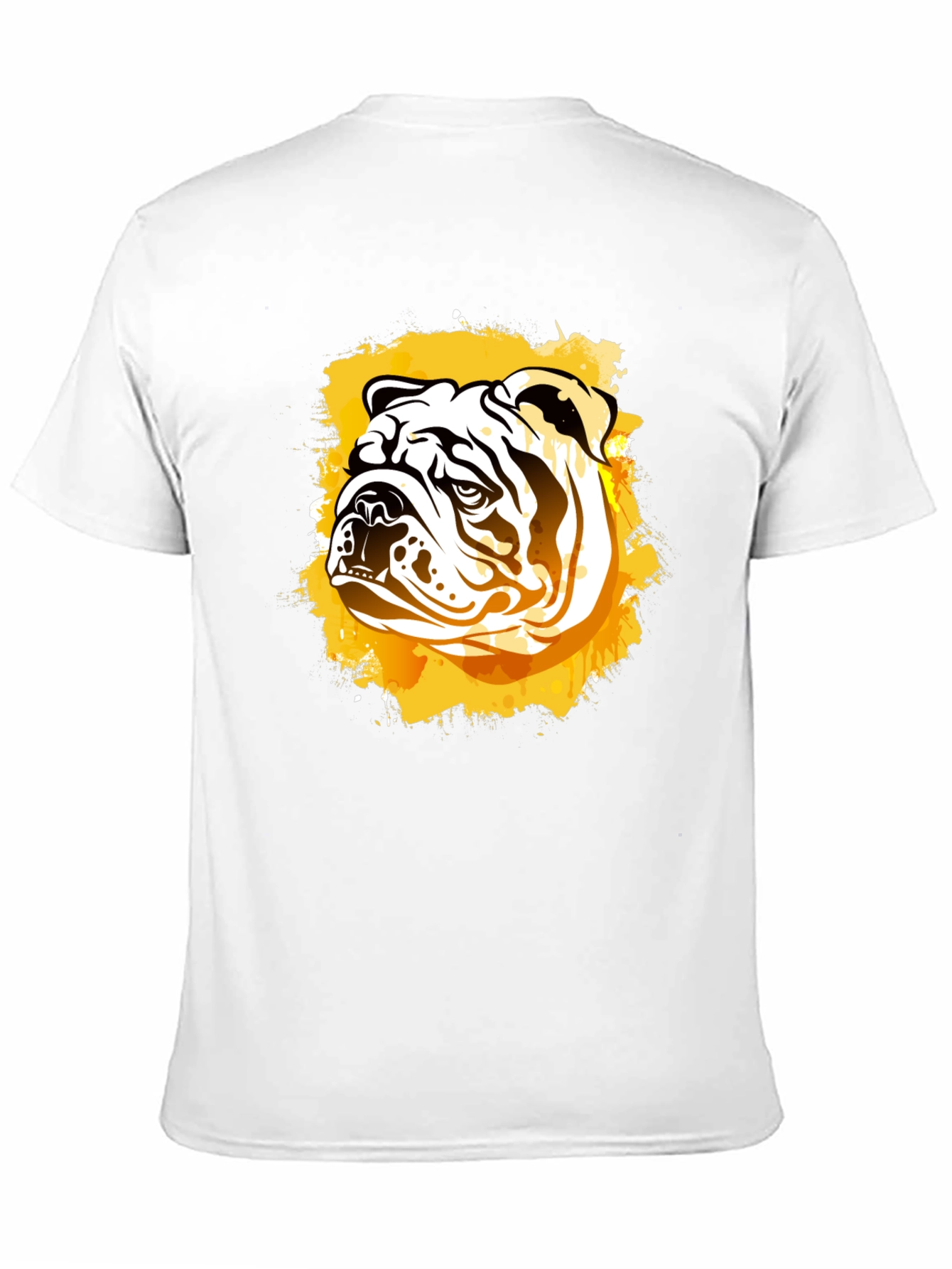Black Bulldog Graphic Print Black T-Shirt view 11