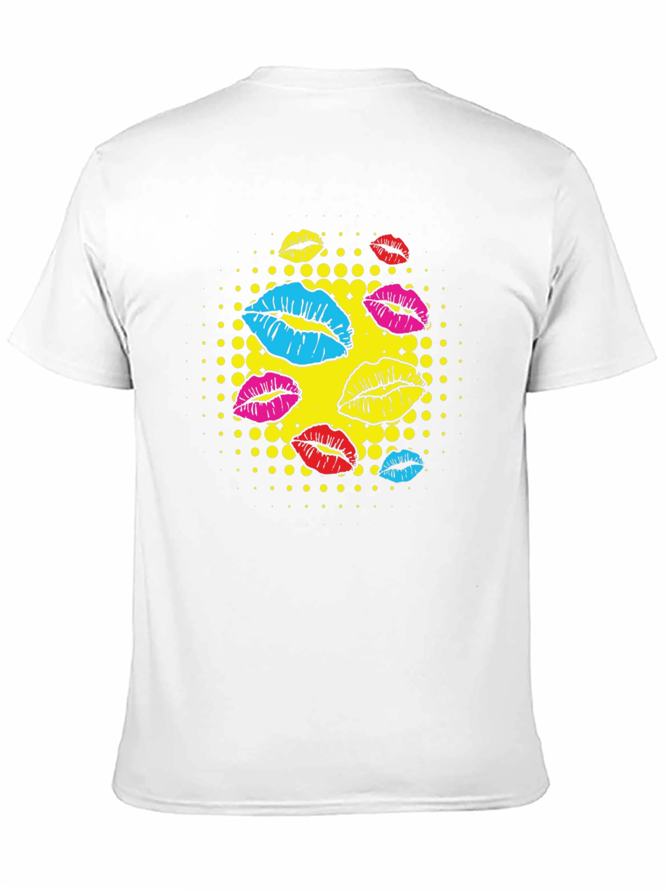 Black Pop Art Lips Graphic T-Shirt - Stylish Casual Wear view 11