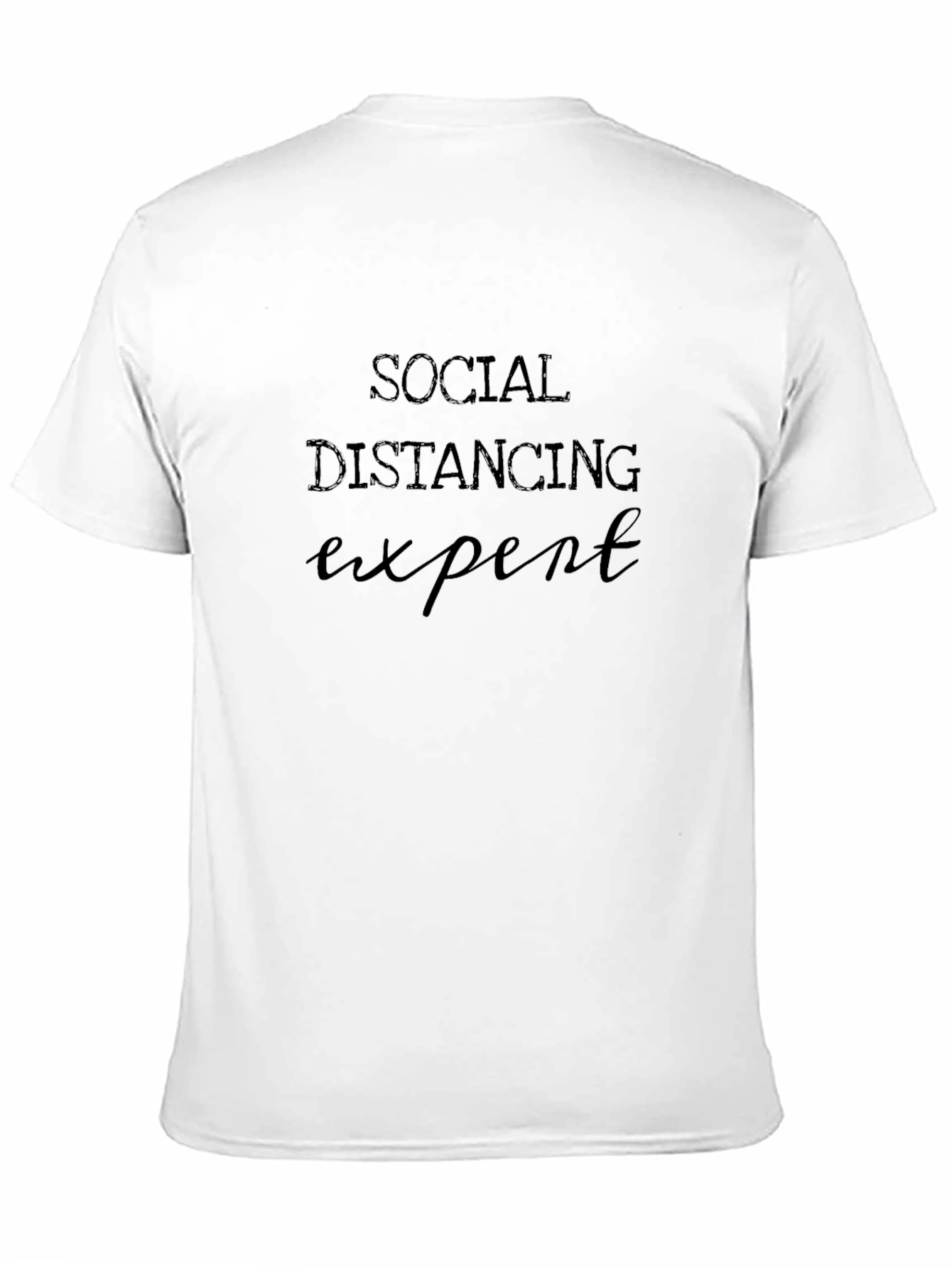 Black Social Distancing Expert Black T-Shirt view 11