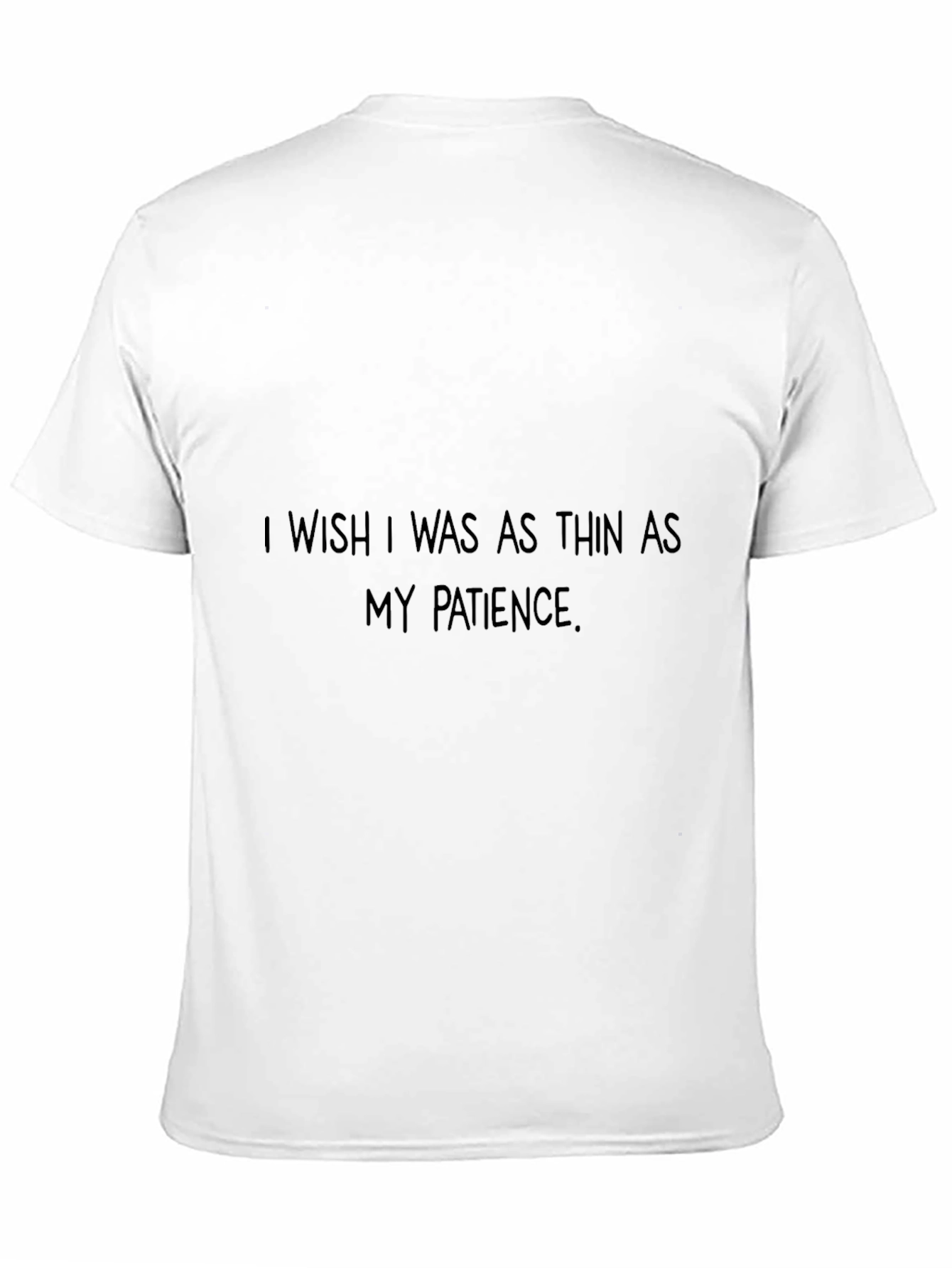 Black Funny 'Patience' Graphic Tee - Unisex Black T-Shirt view 11