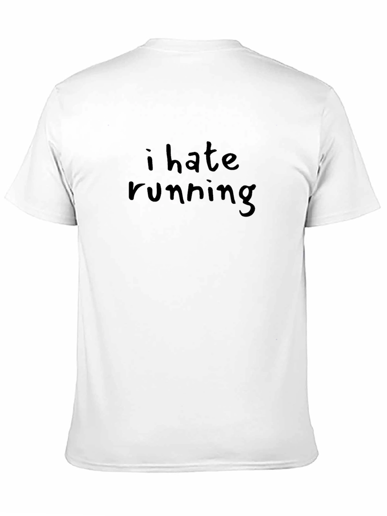 Black I Hate Running Graphic Tee - Black view 11