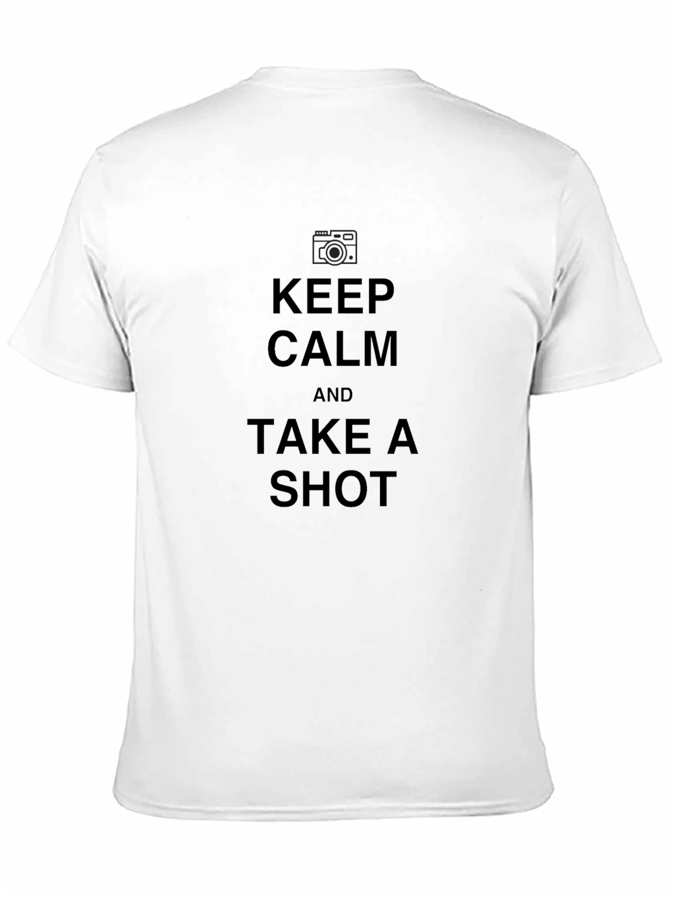 Black Keep Calm Take a Shot Black T-Shirt view 11