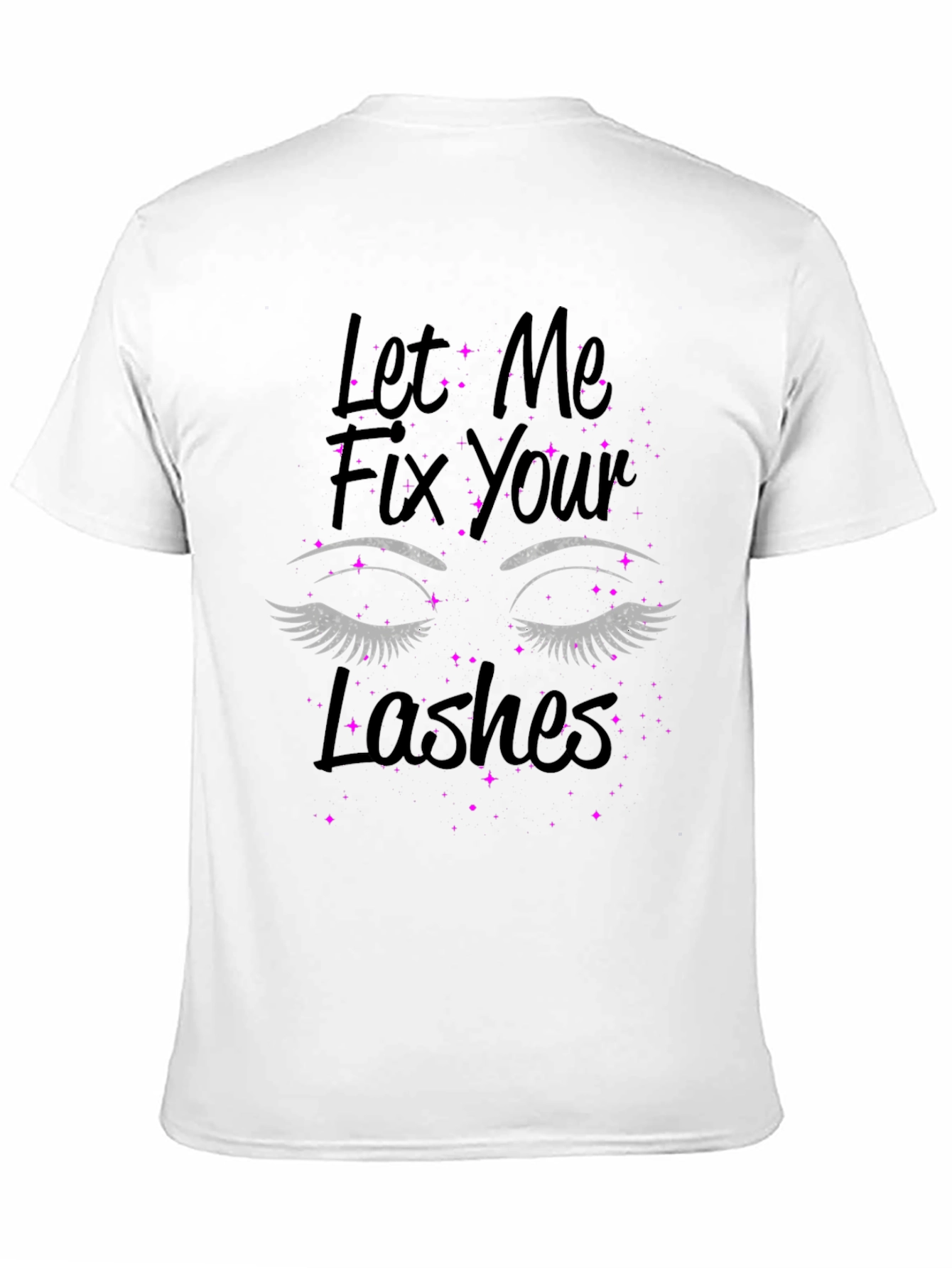 Black Let Me Fix Your Lashes Graphic Tee - Unisex T-Shirt view 11