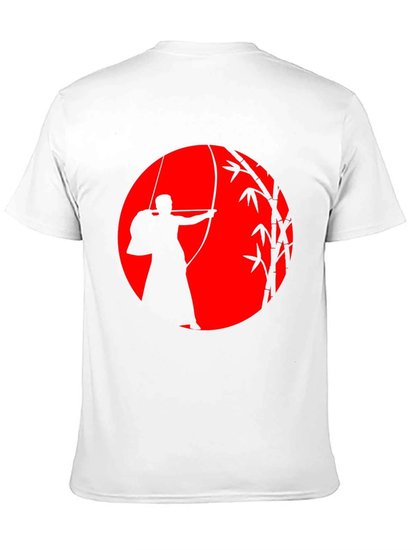Black Kyudo Archer Graphic T-Shirt - Japanese Archery Tee view 11