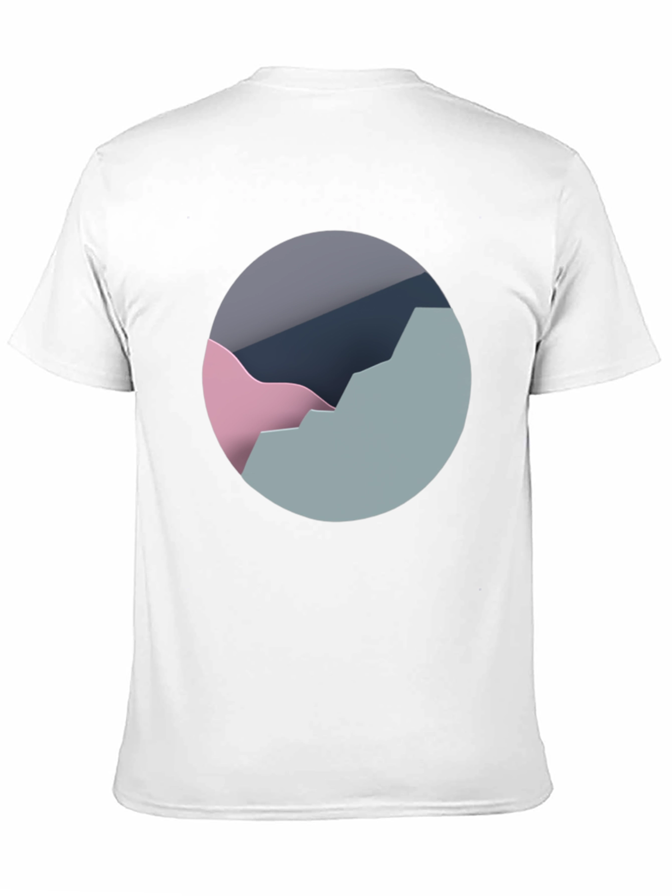 Black Abstract Mountain Graphic Tee - Modern Black T-Shirt view 11