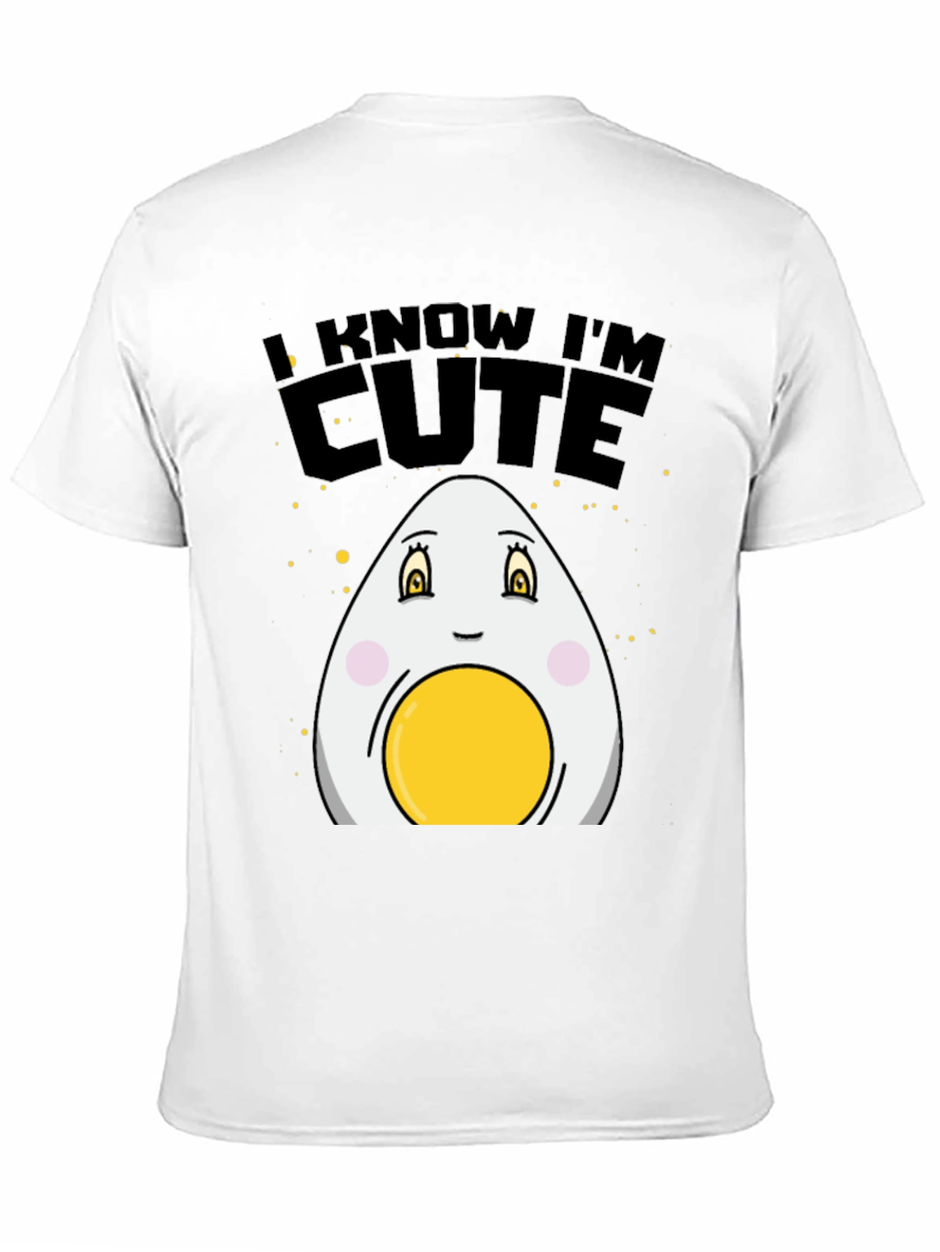 Black Cute Egg Graphic T-Shirt - Funny Foodie Tee view 11