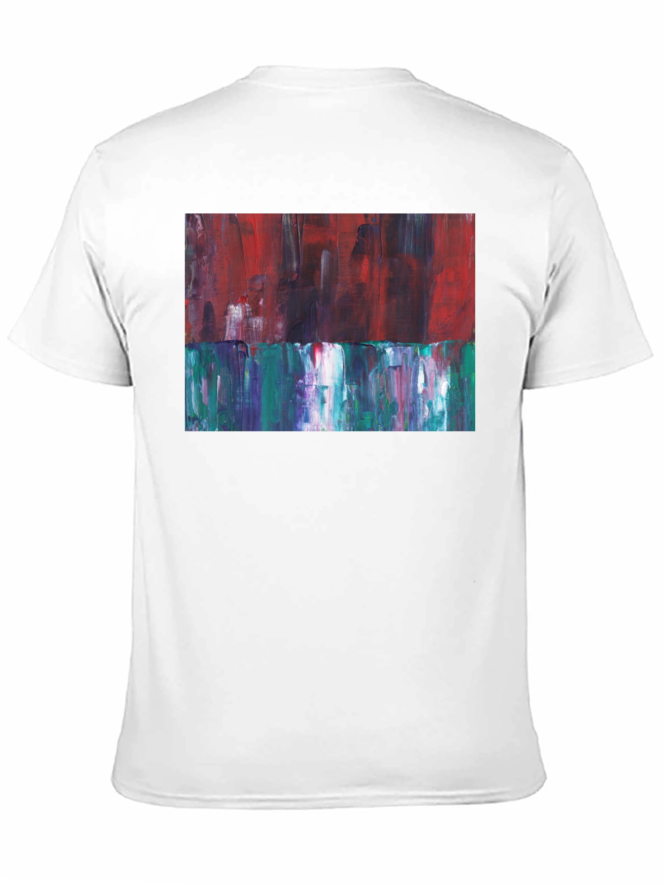 Black Abstract Expression Tee - Artistic Fashion Statement view 11