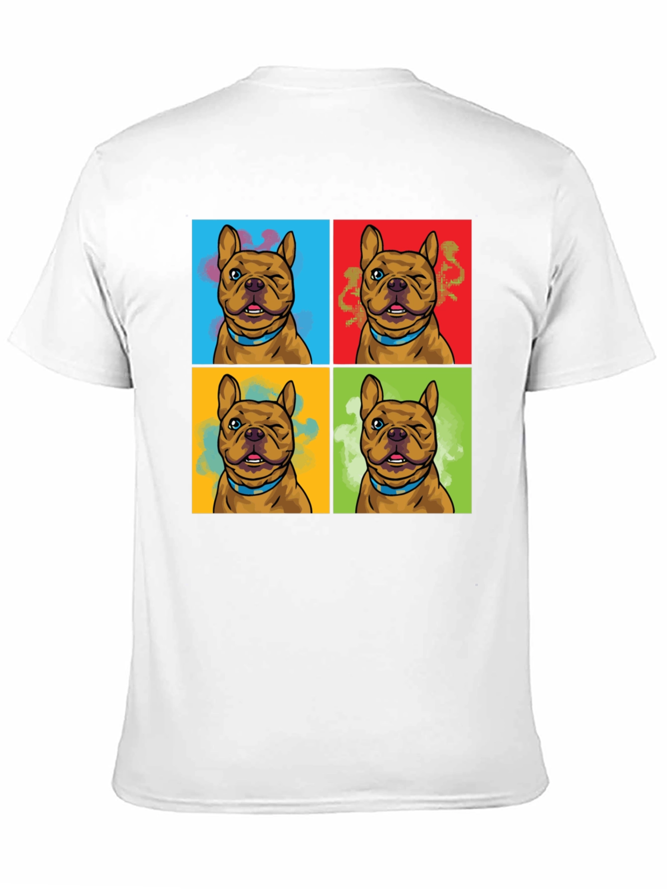 Black Pop Art Bulldog Print T-Shirt view 11