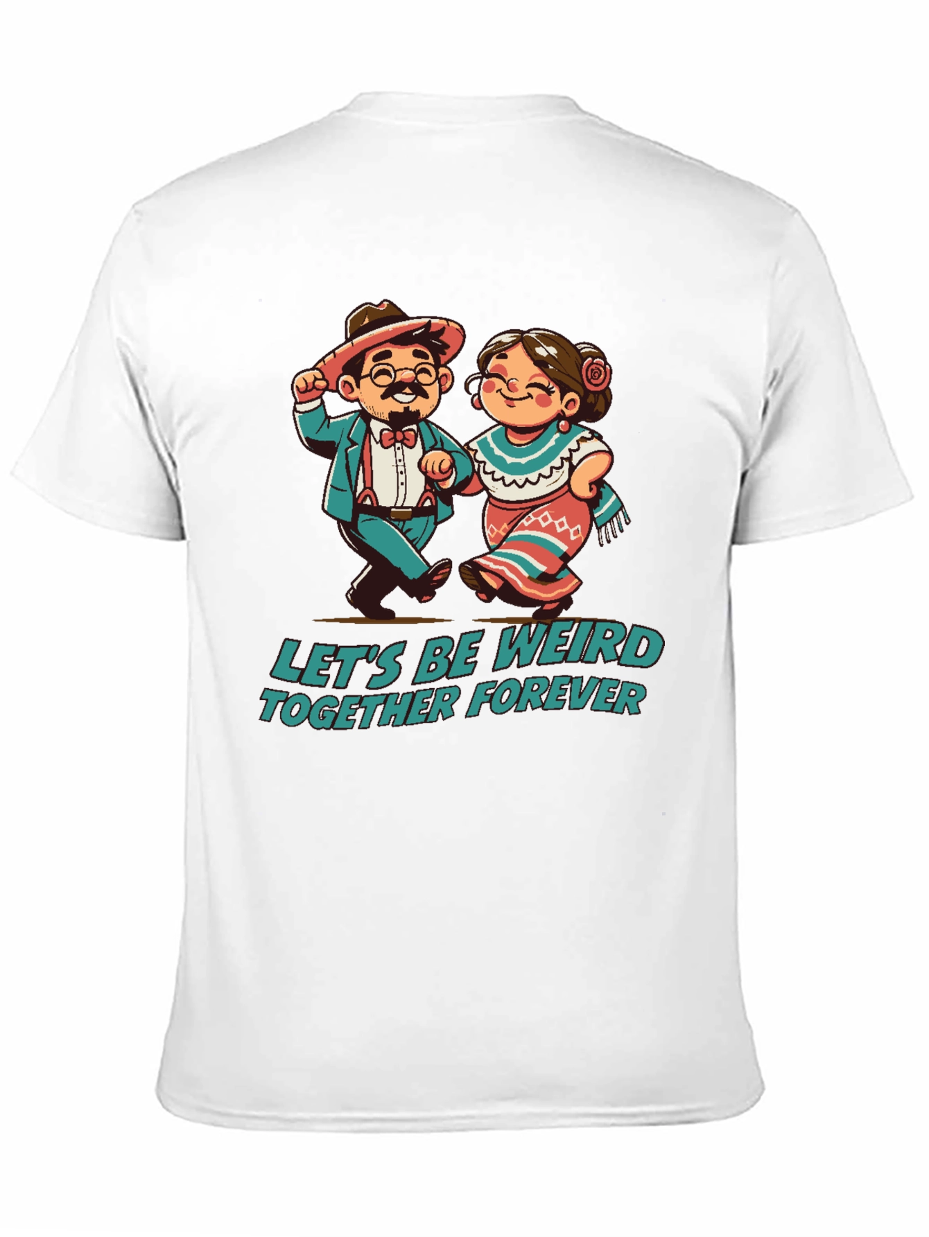 Black Let's Be Weird Together Forever T-Shirt view 11