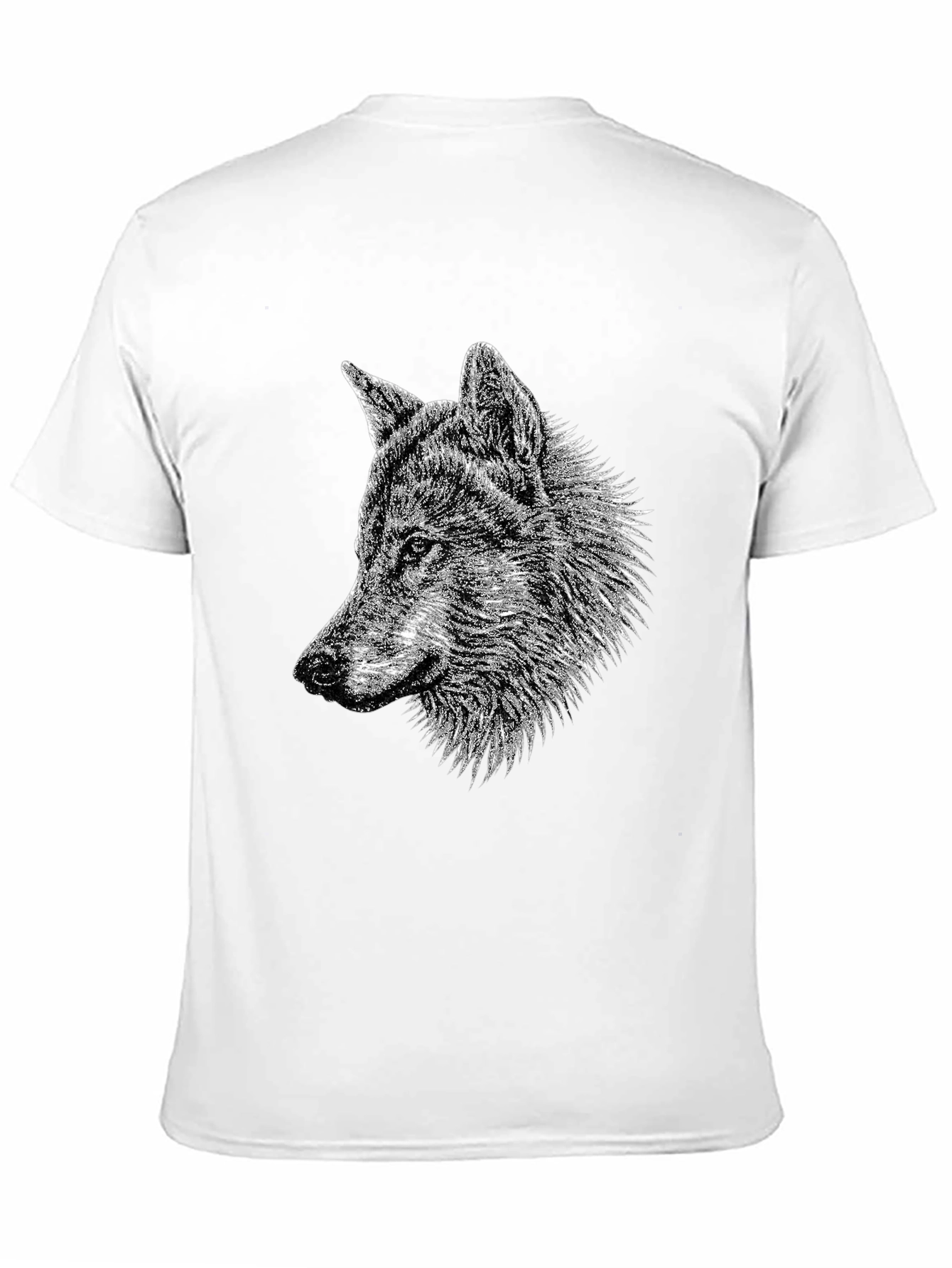 Black Wolf Graphic Tee - Black Cotton T-Shirt view 11