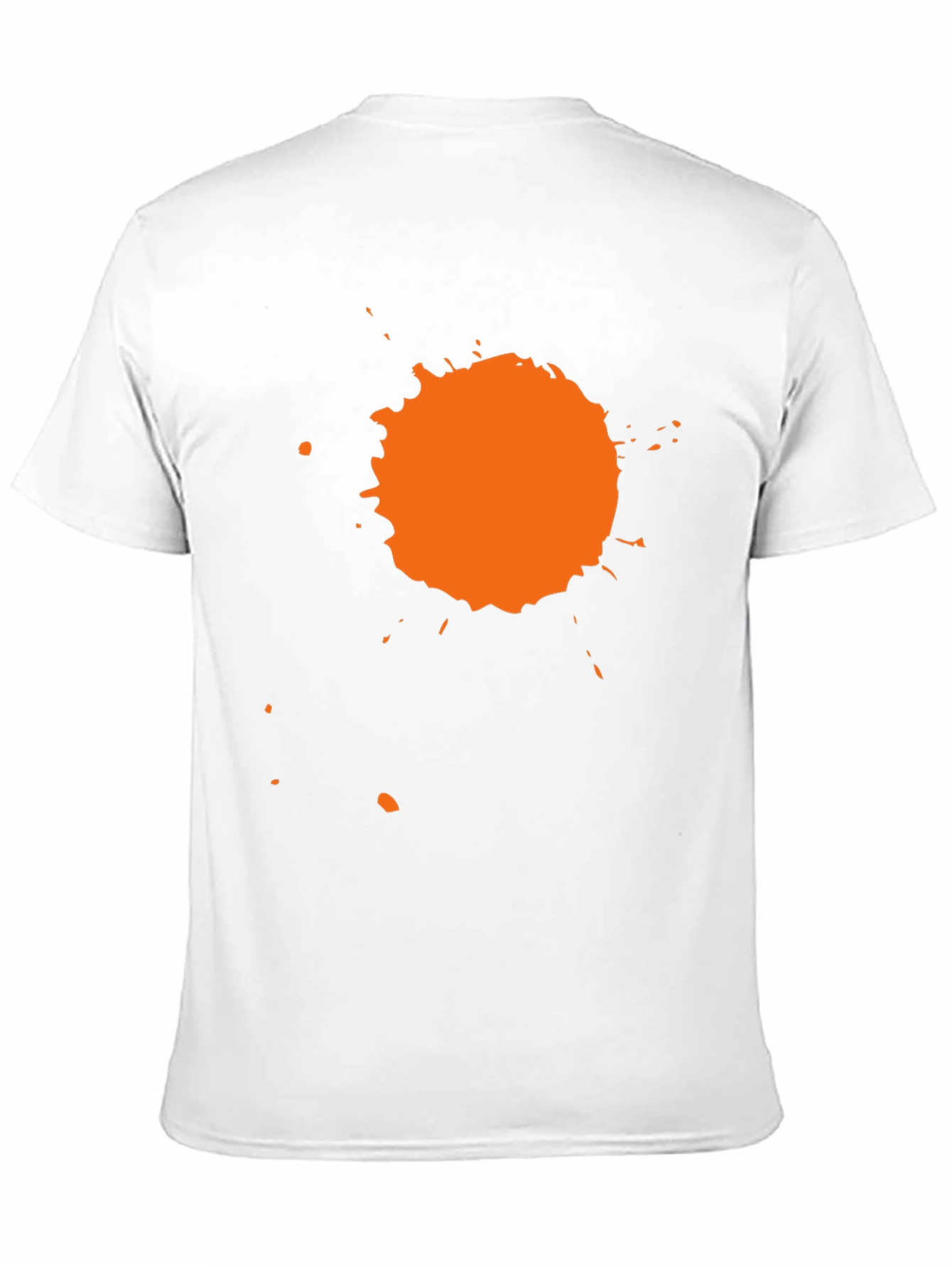 Black Black T-Shirt with Orange Splatter Design view 11