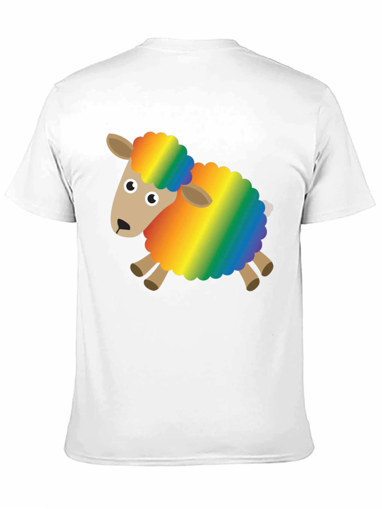 Black Rainbow Sheep Graphic Tee - Fun & Unique Design view 11