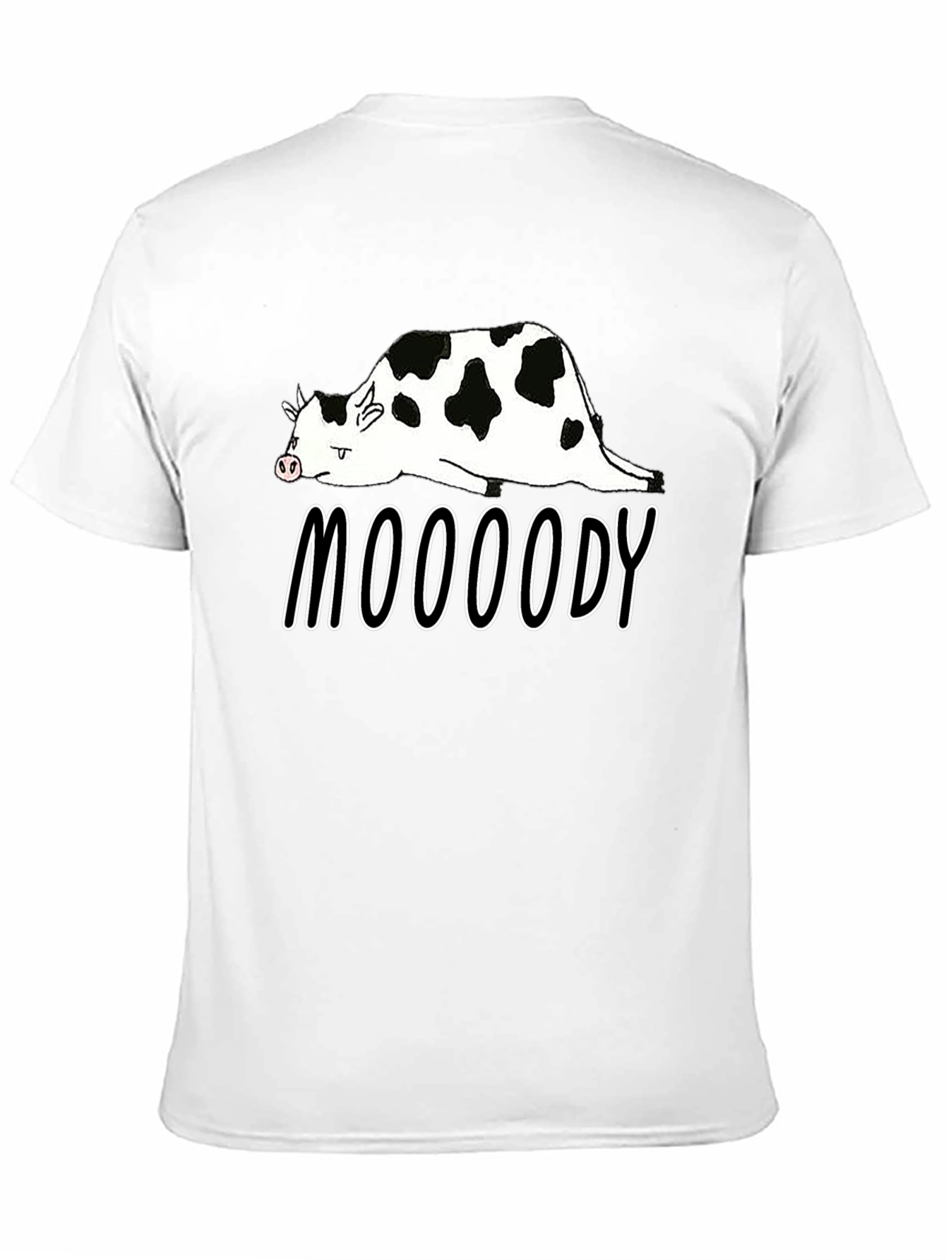 Black Mooooody Cow Graphic Tee - Funny Animal Shirt view 11