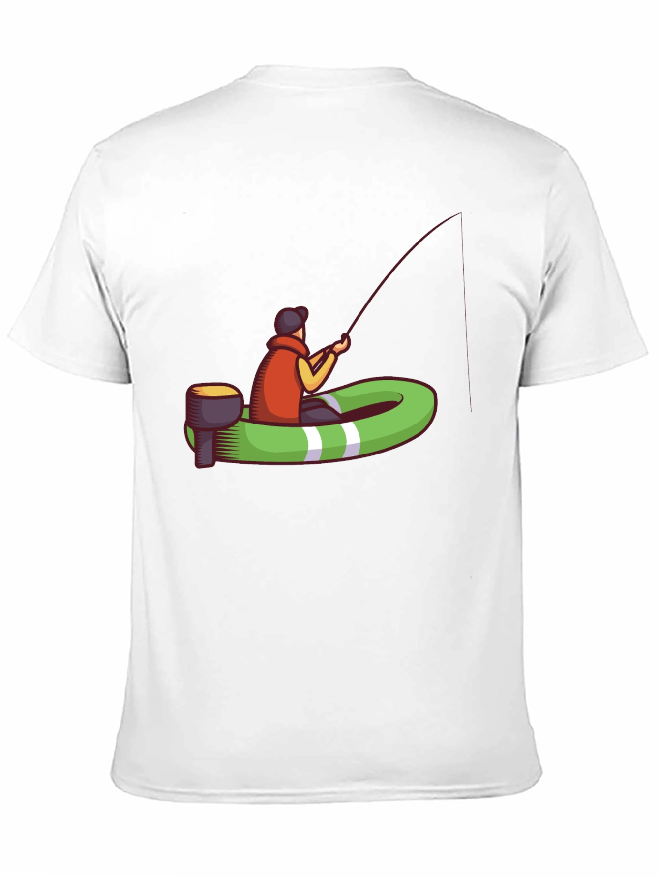 Black Fishing Boat T-Shirt - Casual Graphic Tee view 11