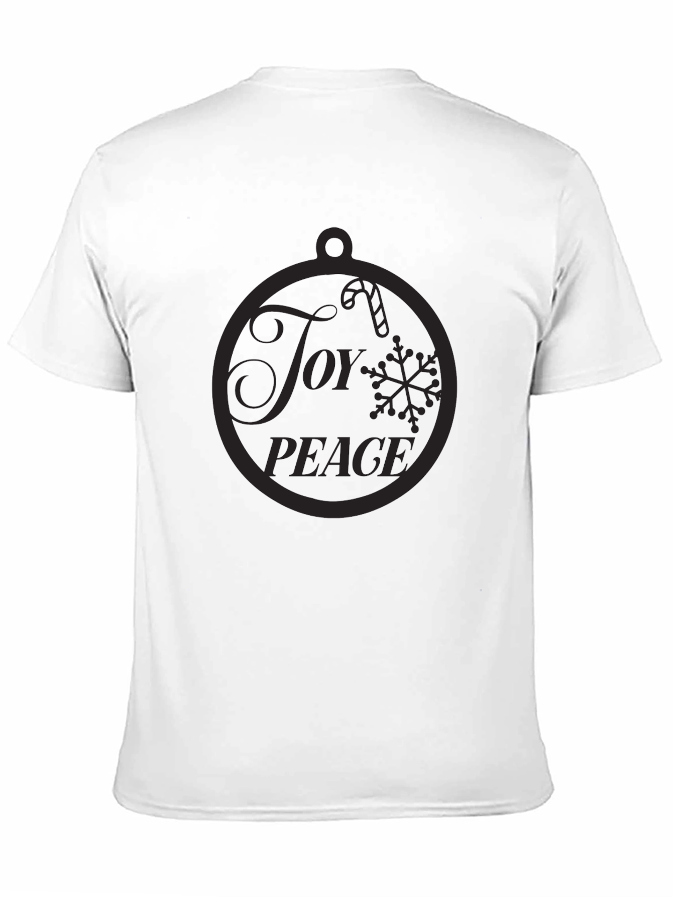 Black Joy & Peace Christmas Ornament Black T-Shirt view 11