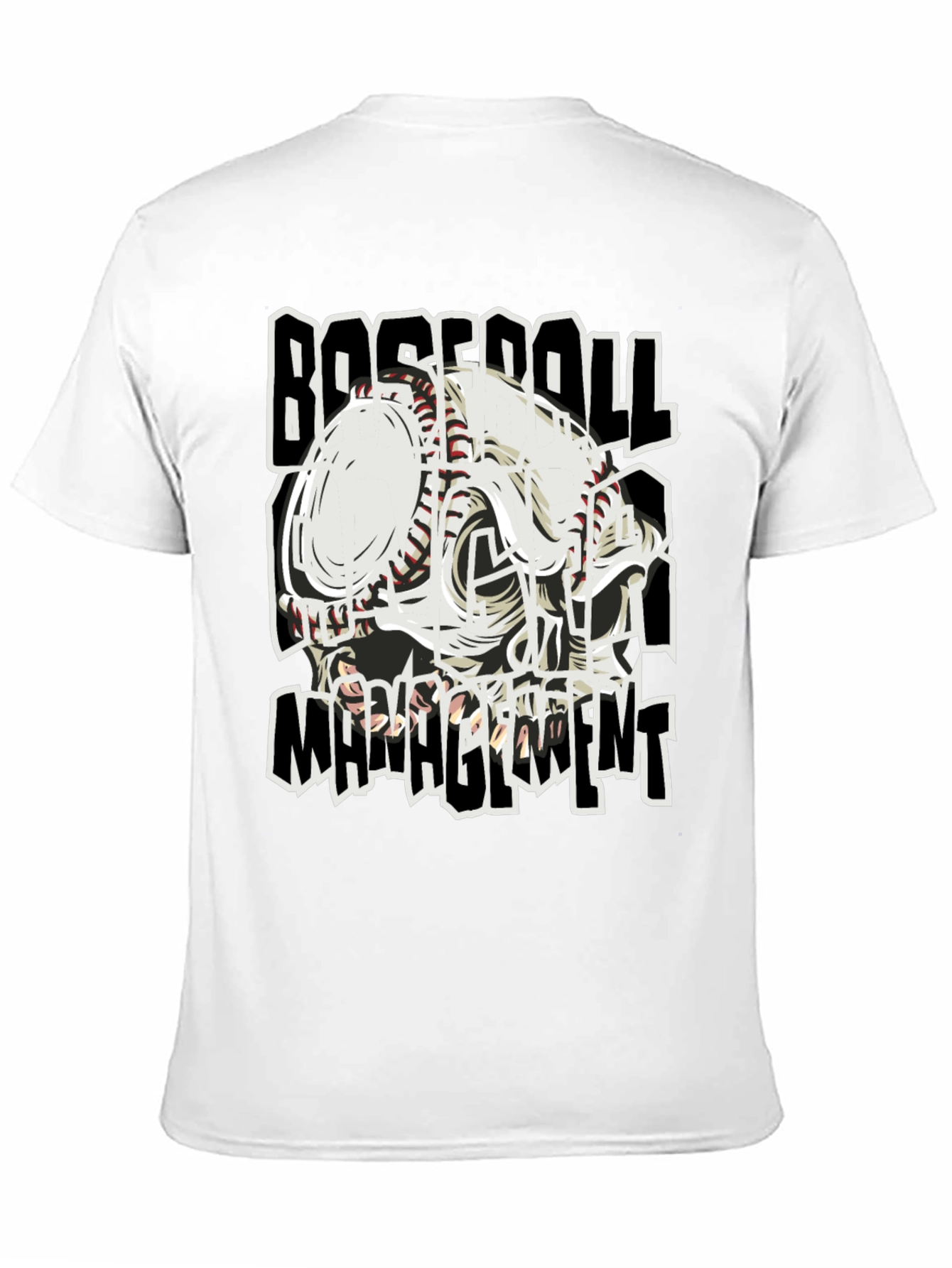 Black Baseball Management Graphic Tee view 11