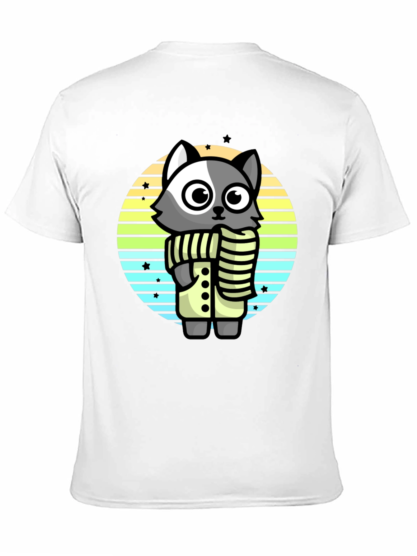 Black Cute Raccoon T-Shirt - Stylish Cartoon Design view 11