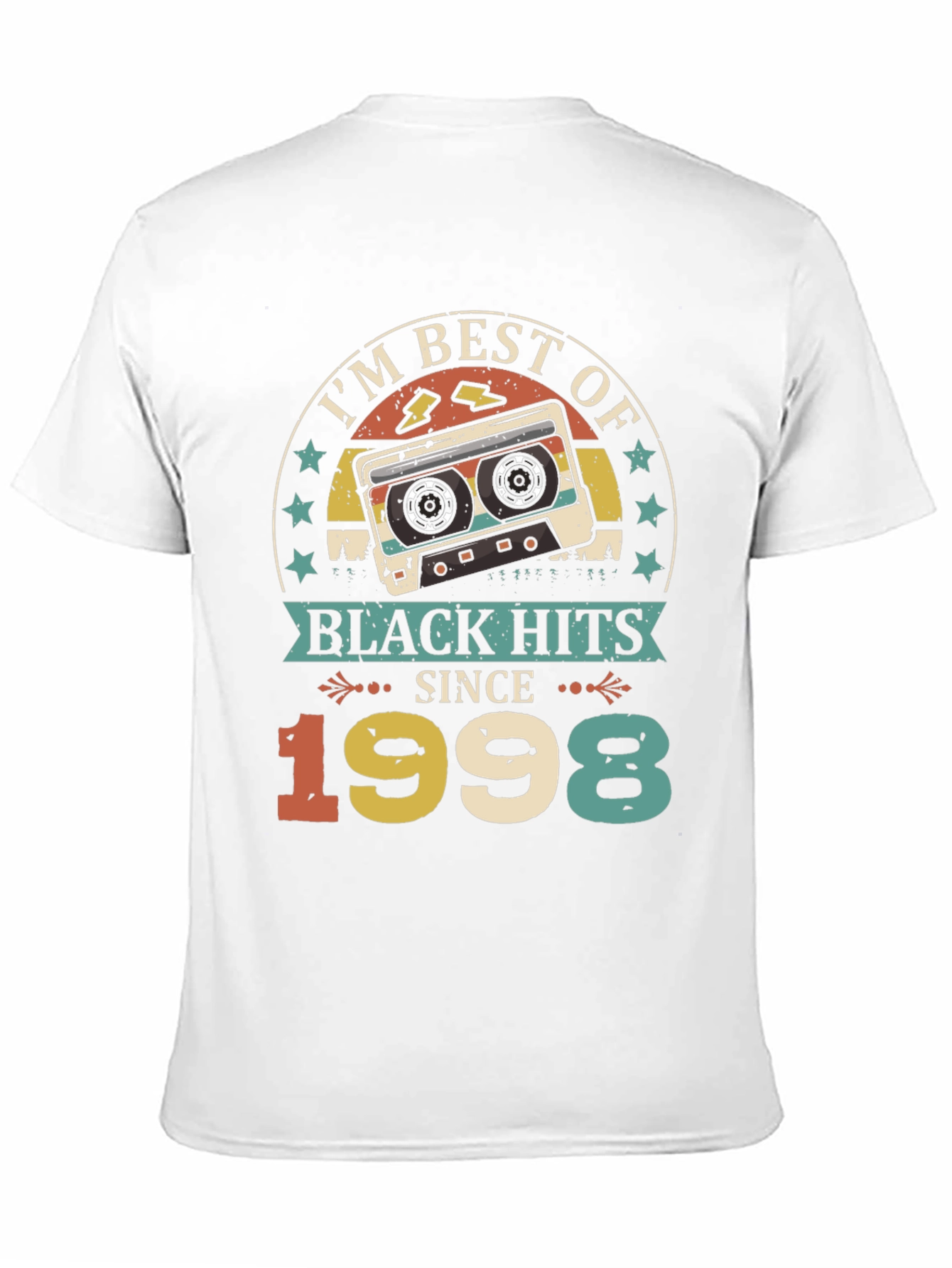 Black Best of Black Hits Since 1998 Cassette Tape T-Shirt view 11