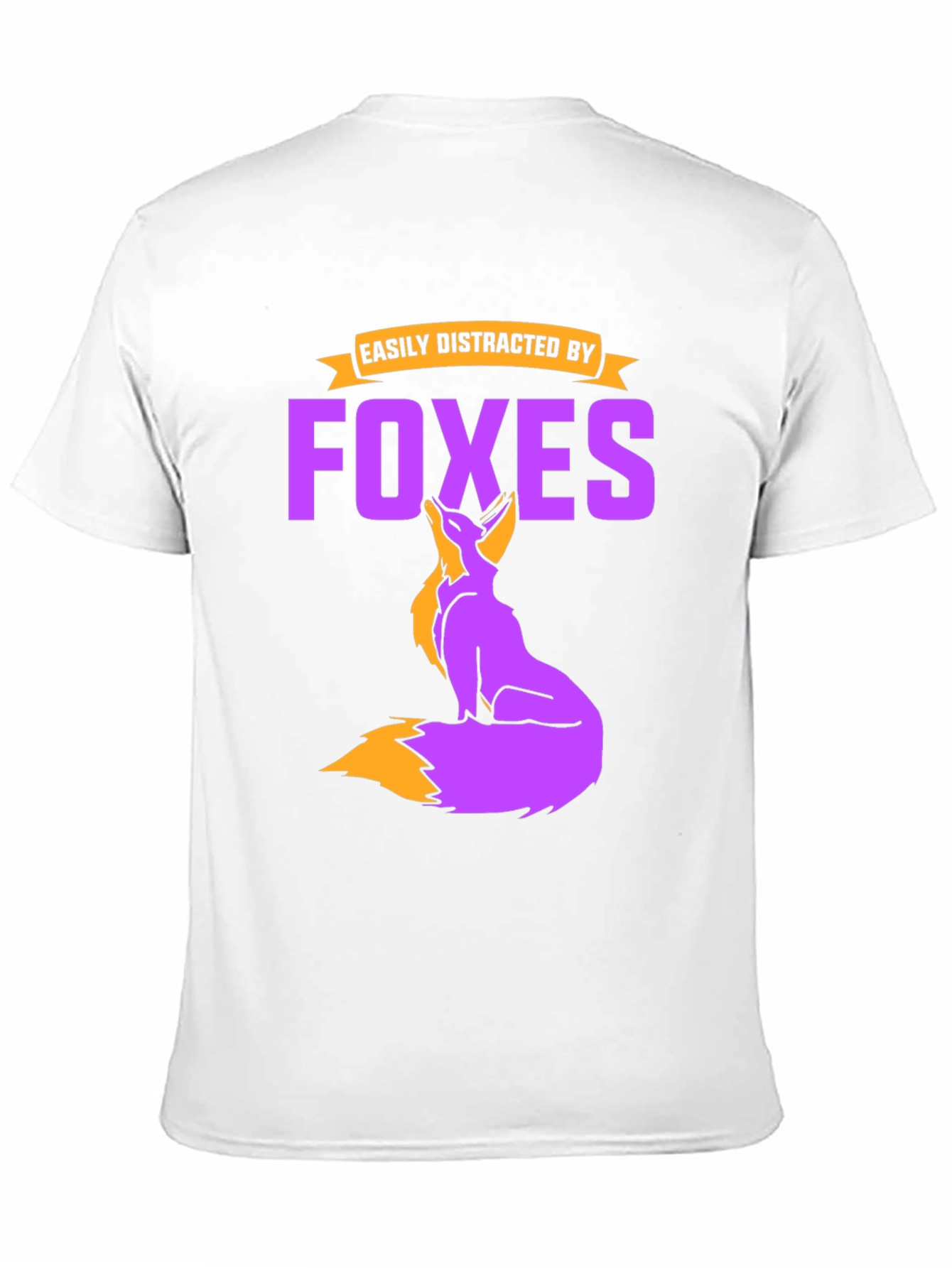 Black Easily Distracted By Foxes Graphic T-Shirt view 11