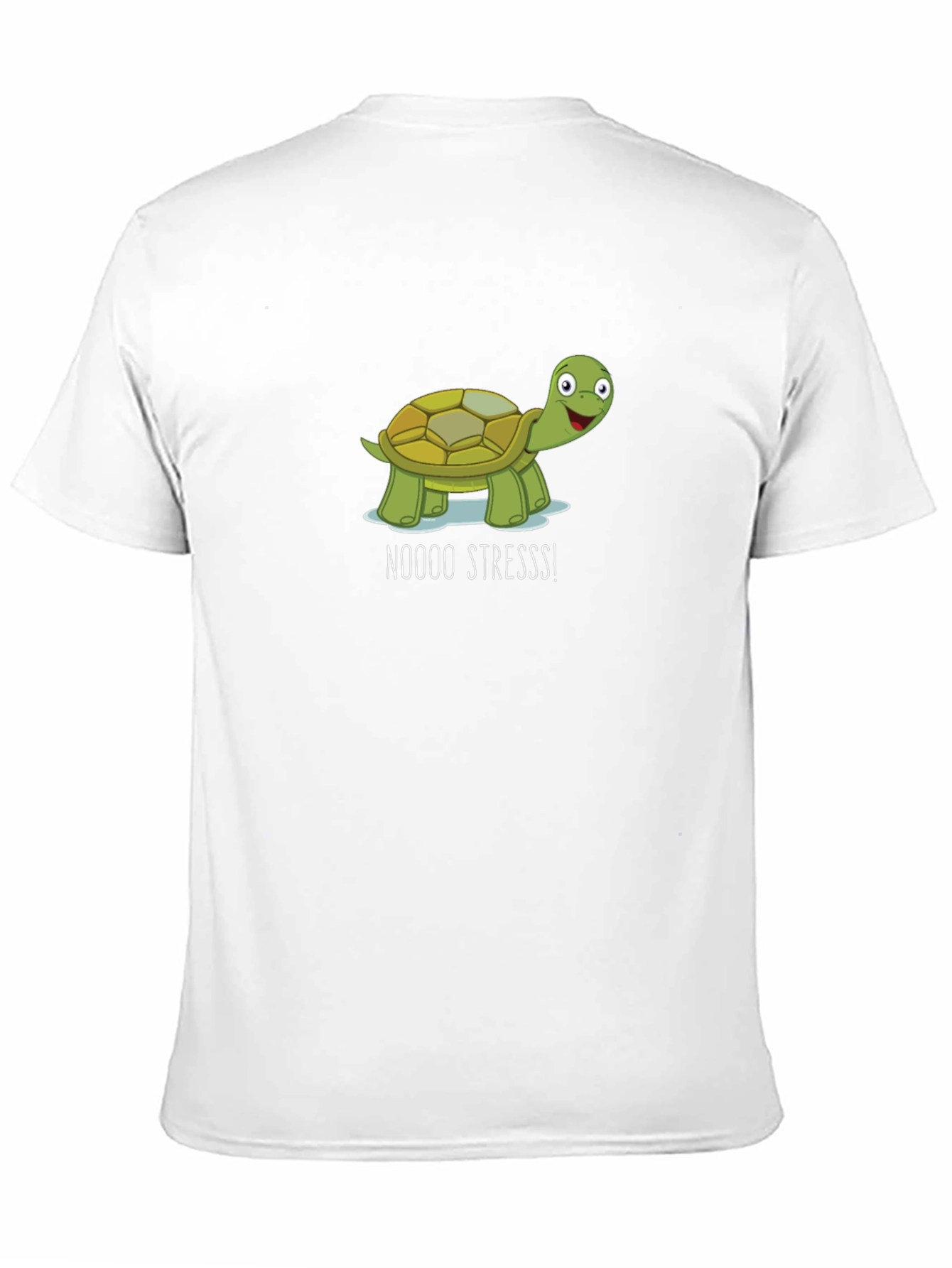 Black No Stress Turtle Black T-Shirt view 11