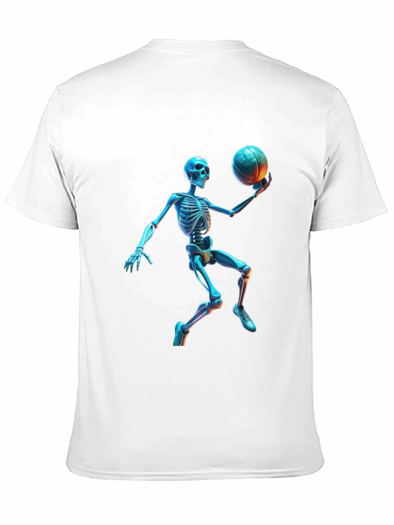 Black Skeleton Basketball Graphic Tee - Cool & Unique Design view 11