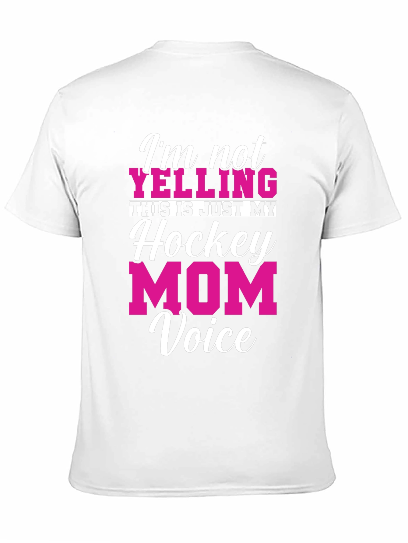 Black Hockey Mom Voice T-Shirt - Funny Graphic Tee view 11