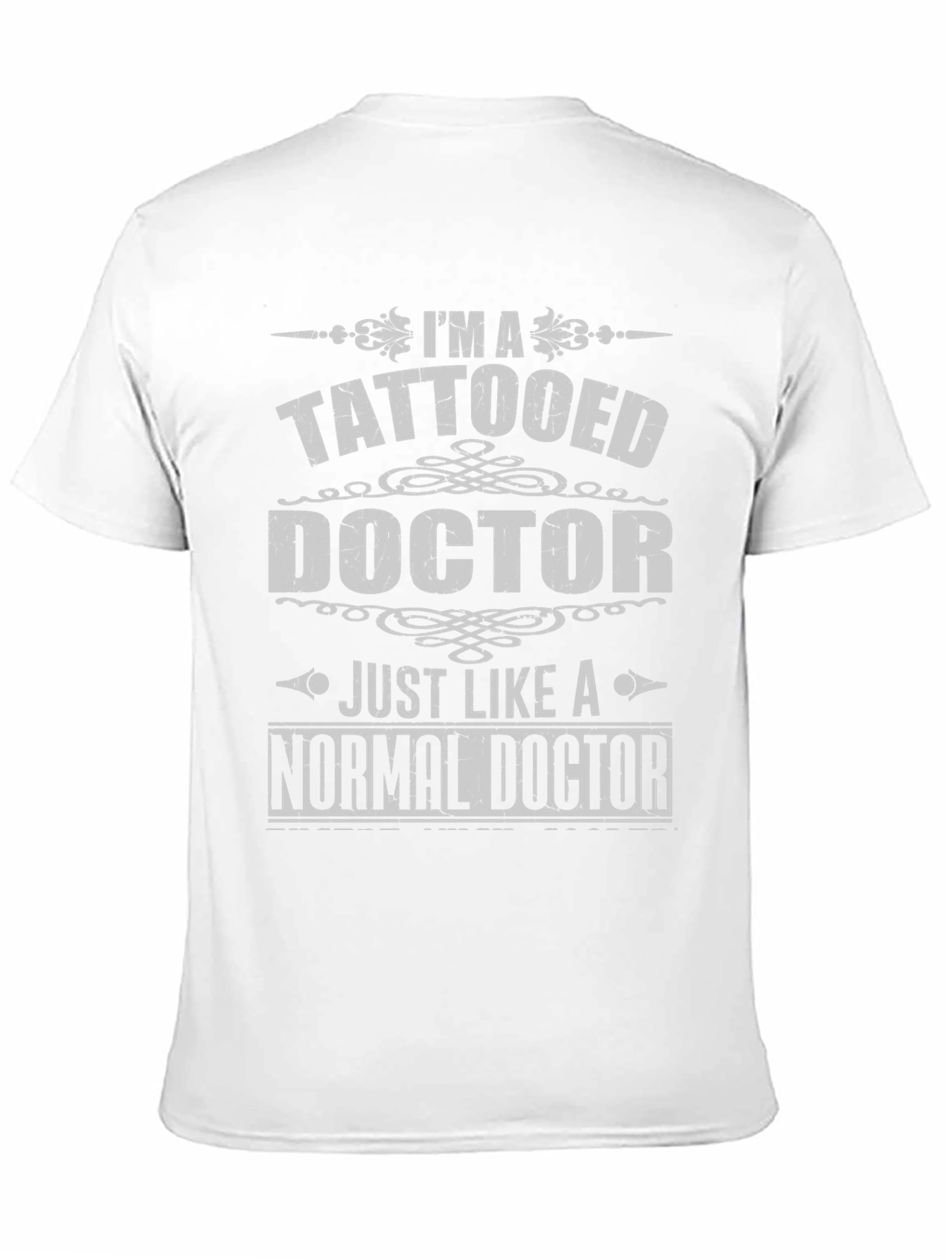 Black Tattooed Doctor T-Shirt - Novelty Graphic Tee view 11