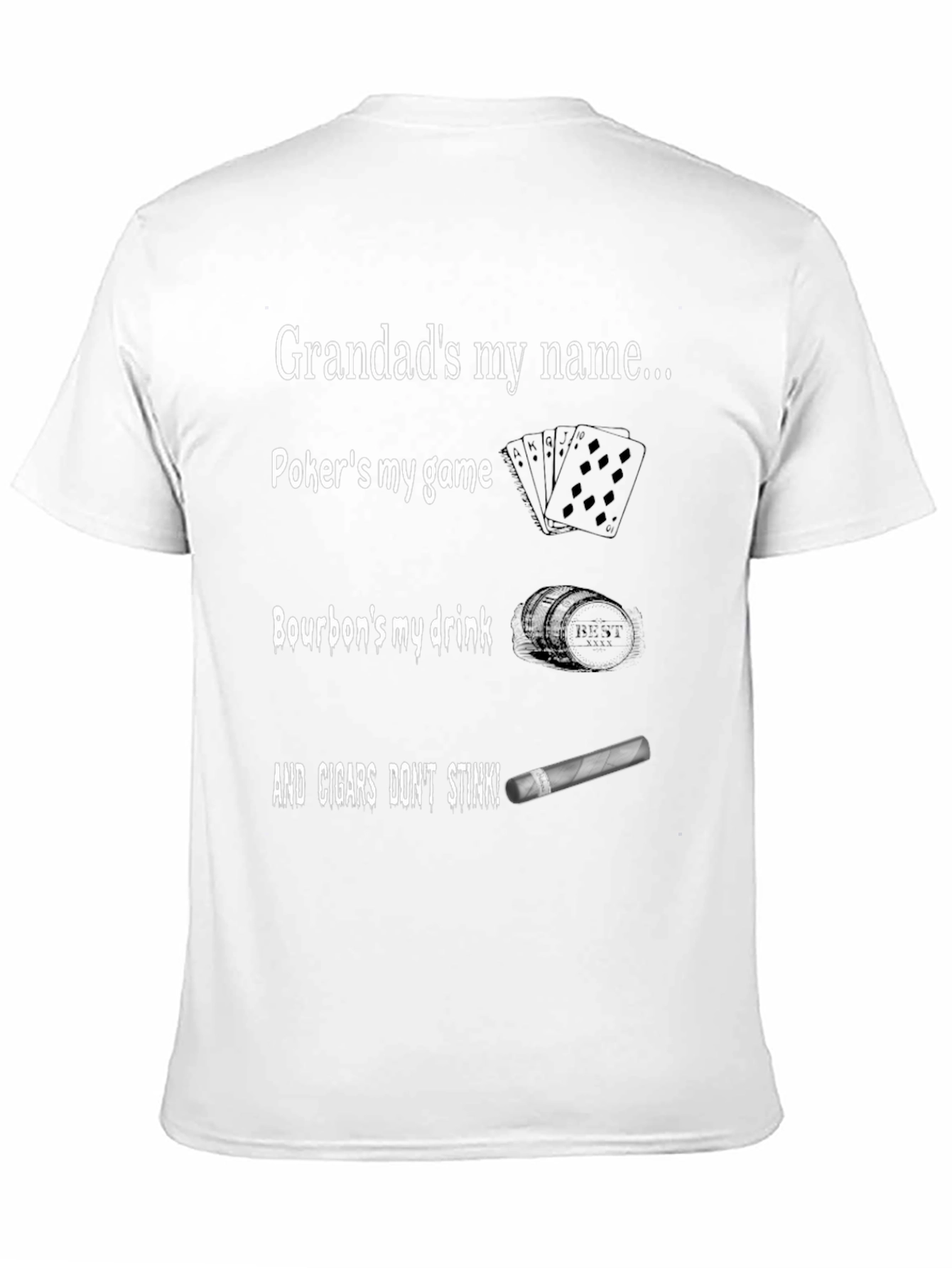 Black Grandad's Poker, Bourbon & Cigar T-Shirt view 11