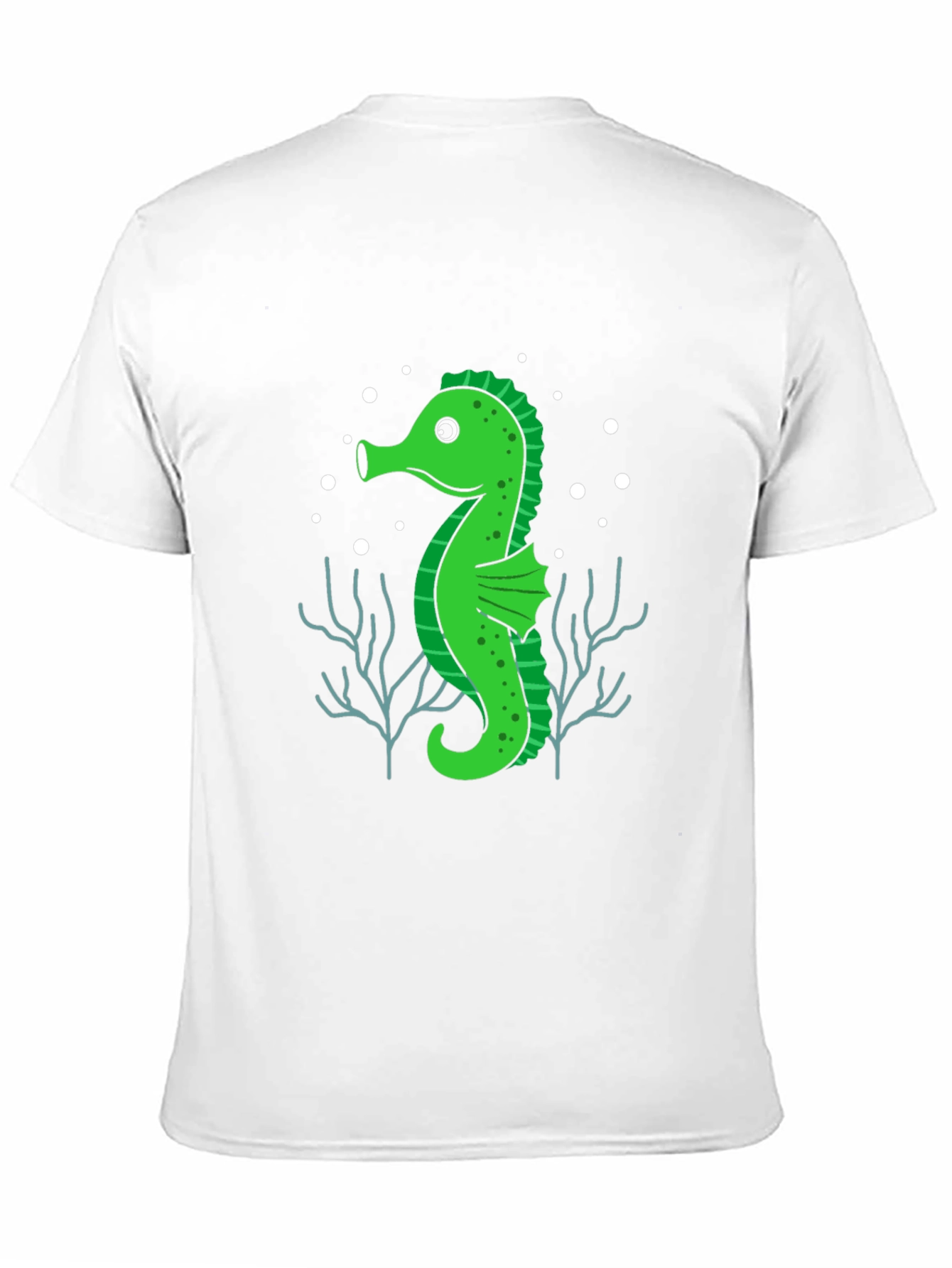 Black Seahorse Graphic Tee - Black Cotton T-Shirt view 11