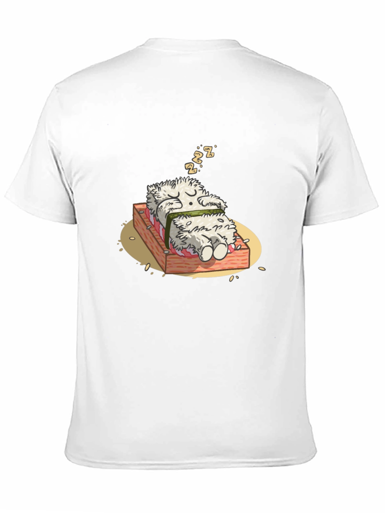 Black Sushi Dreams T-Shirt - Funny Cartoon Graphic Tee view 11