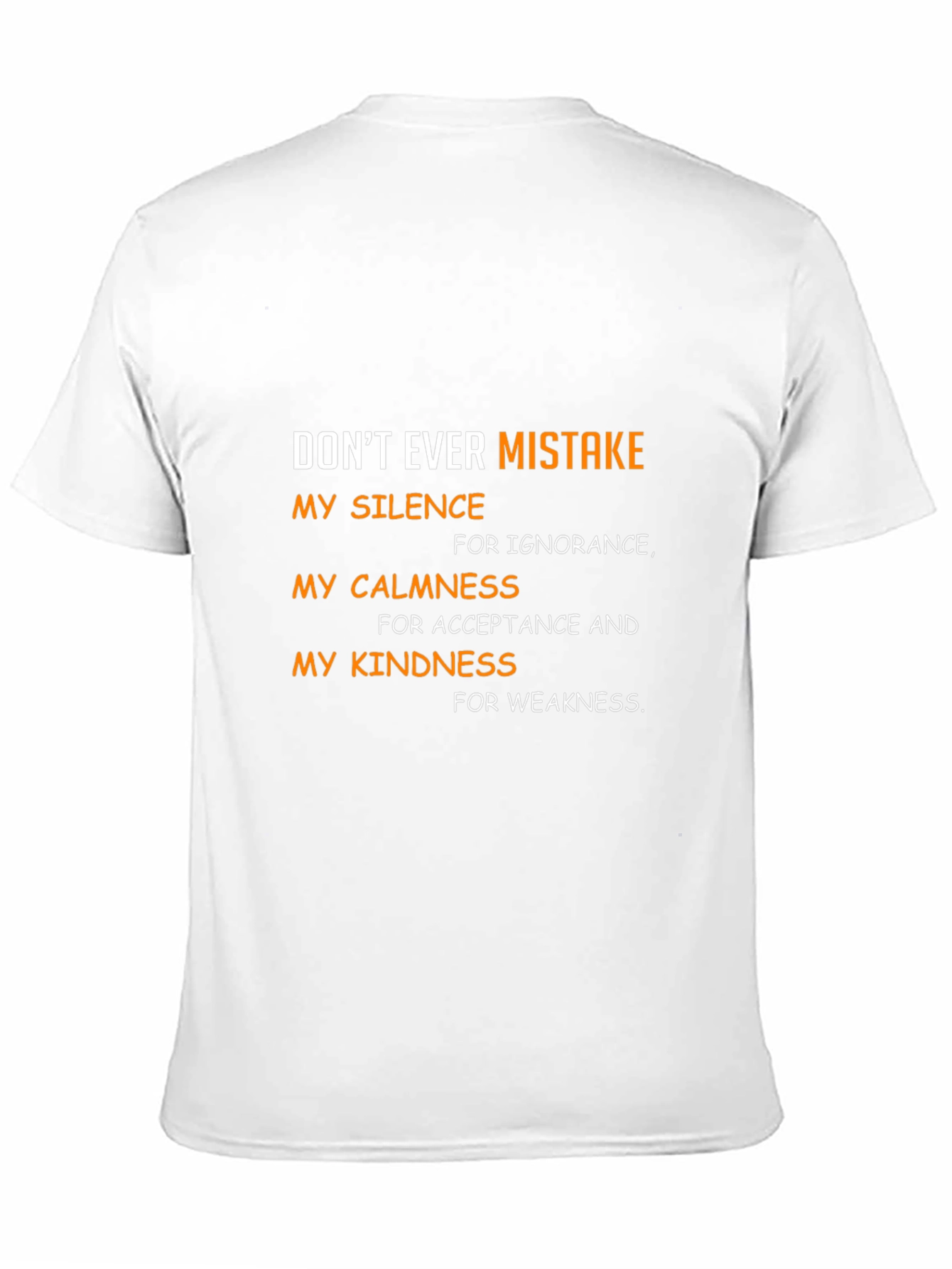 Black Men's Black T-Shirt - Don't Mistake My Silence view 11