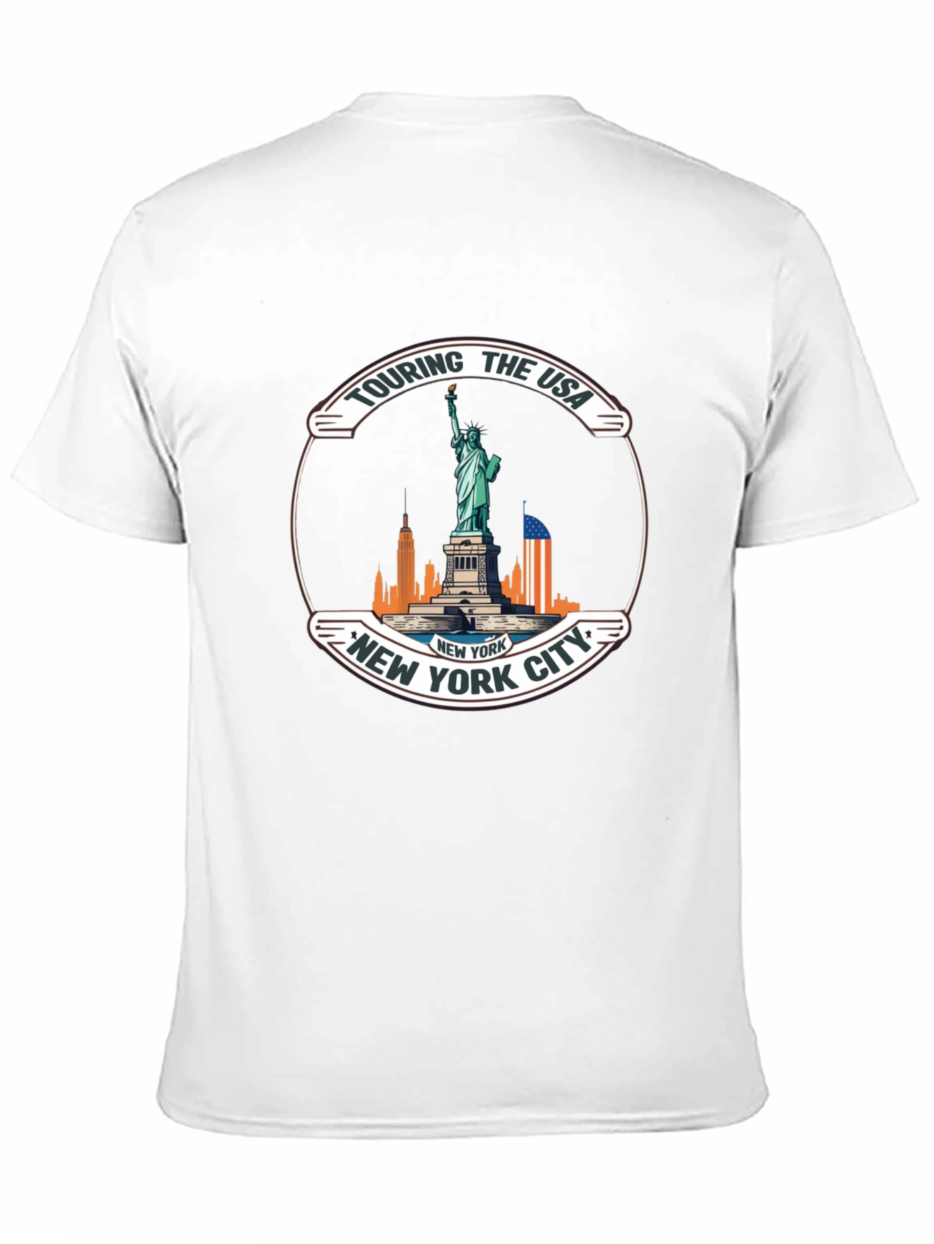 Black New York City USA Souvenir T-Shirt view 11