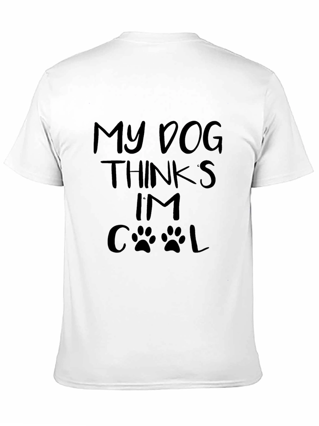 Black My Dog Thinks I'm Cool T-Shirt - Black Crew Neck view 11