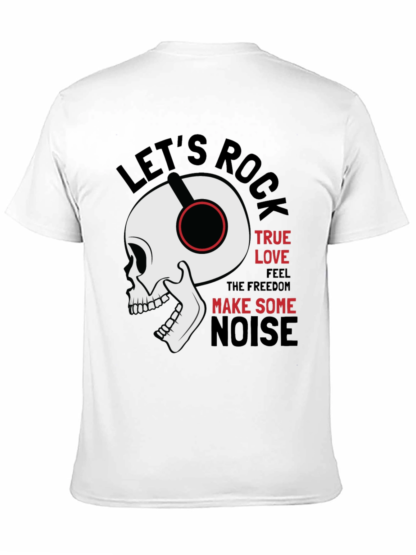 Black Rock Music Graphic Tee - Skull with Headphones view 11