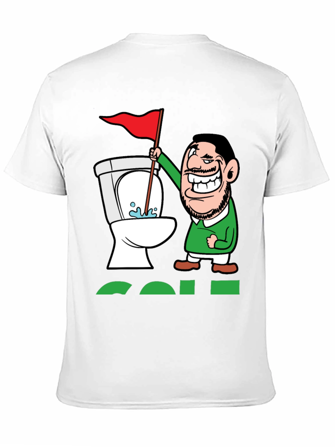 Black Toilet Humor Golf Tee view 11