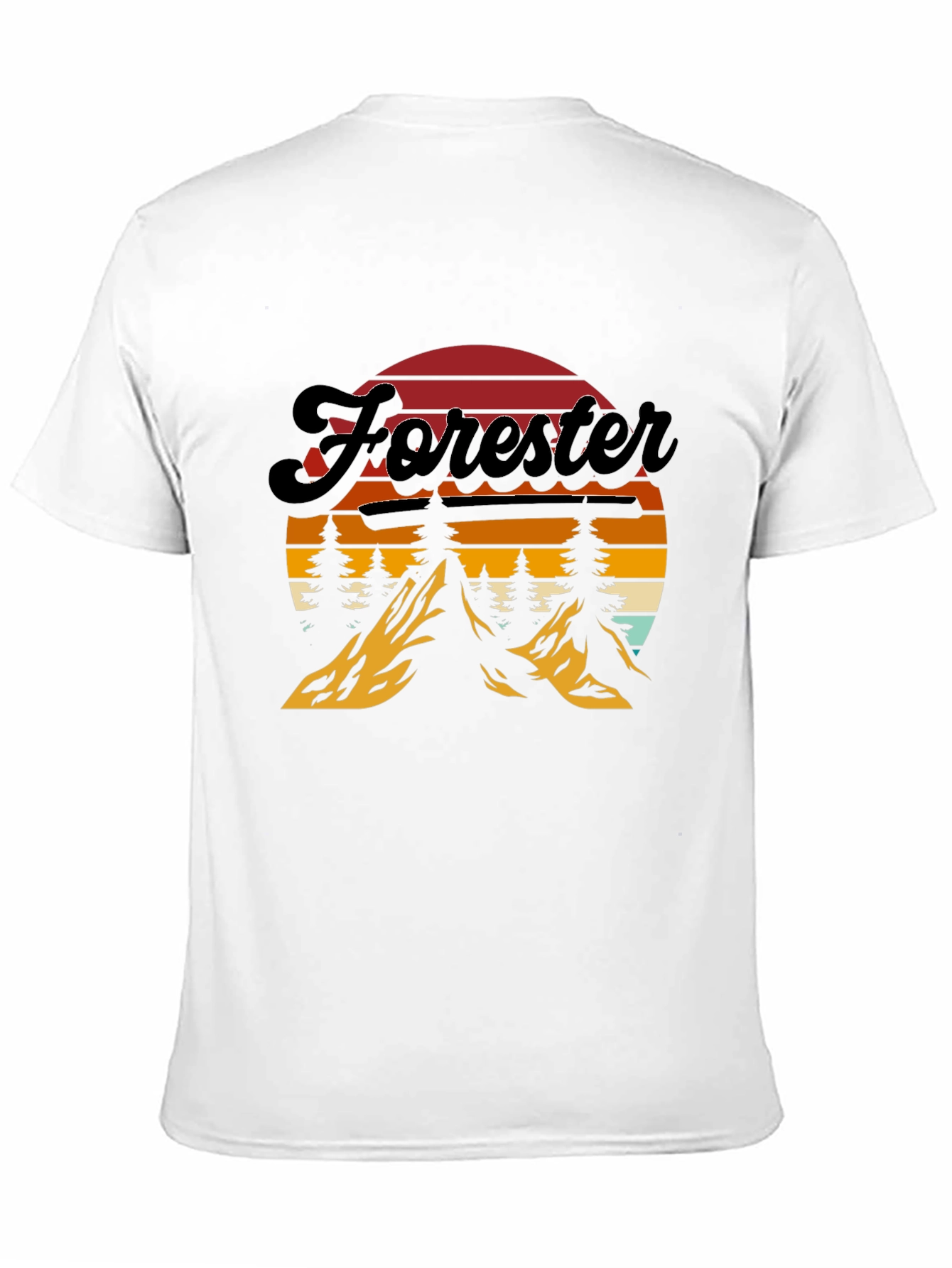 Black Forester Retro Sunset T-Shirt - Nature Inspired Design view 11