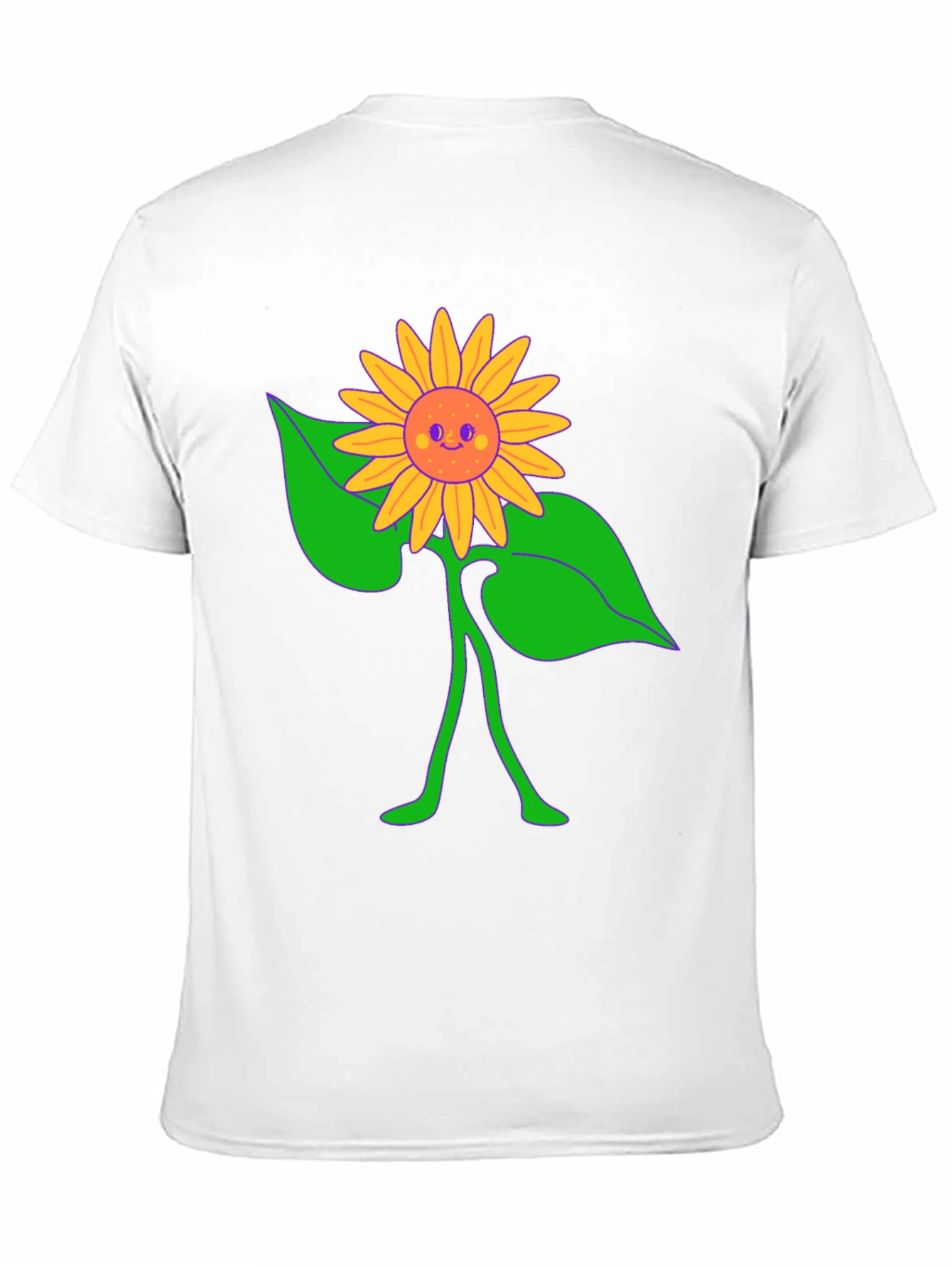 Black Groovy Sunflower Graphic Tee - Black Cotton Comfort view 11