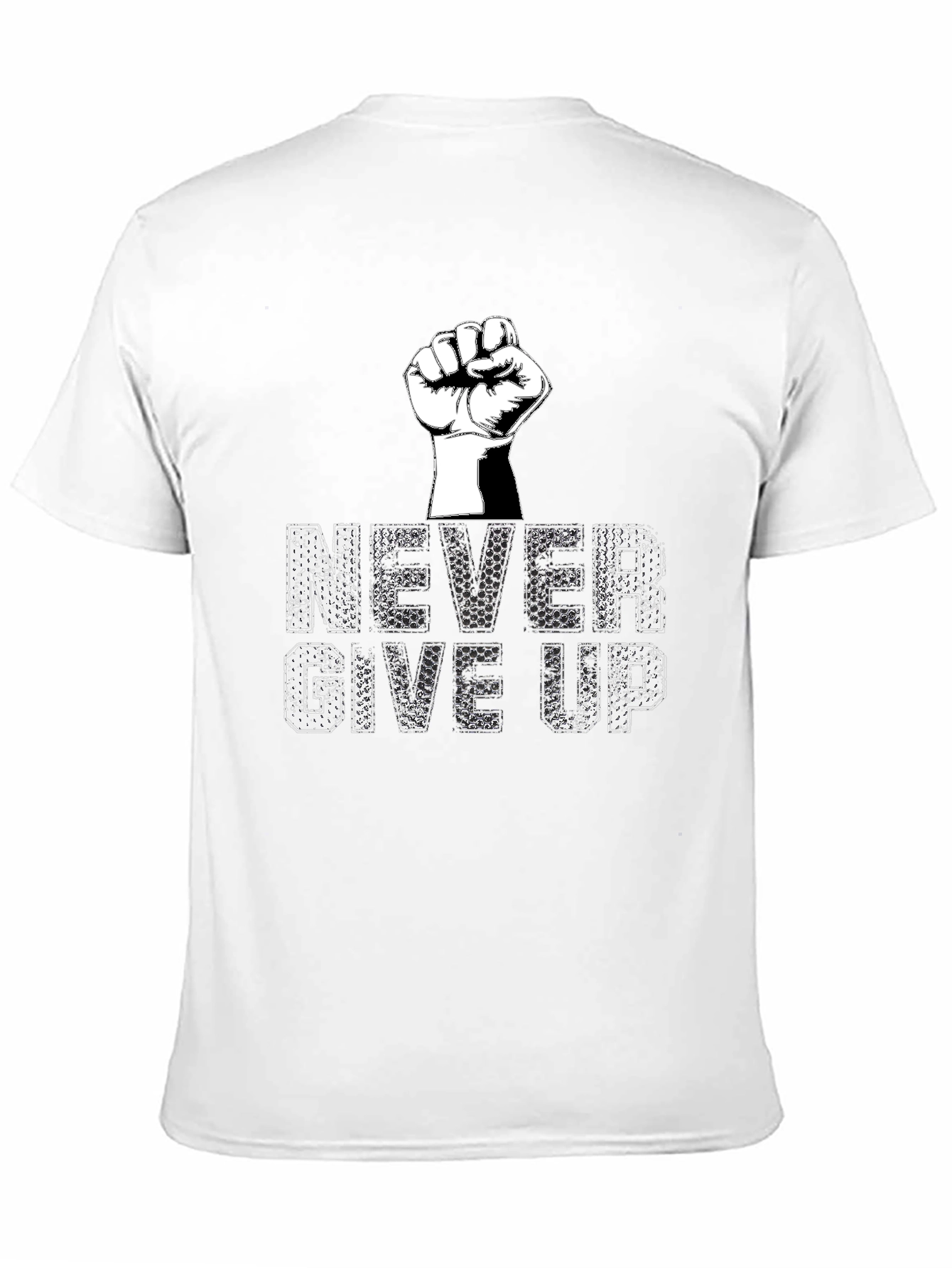 Black Never Give Up Graphic Tee - Motivational T-Shirt view 11