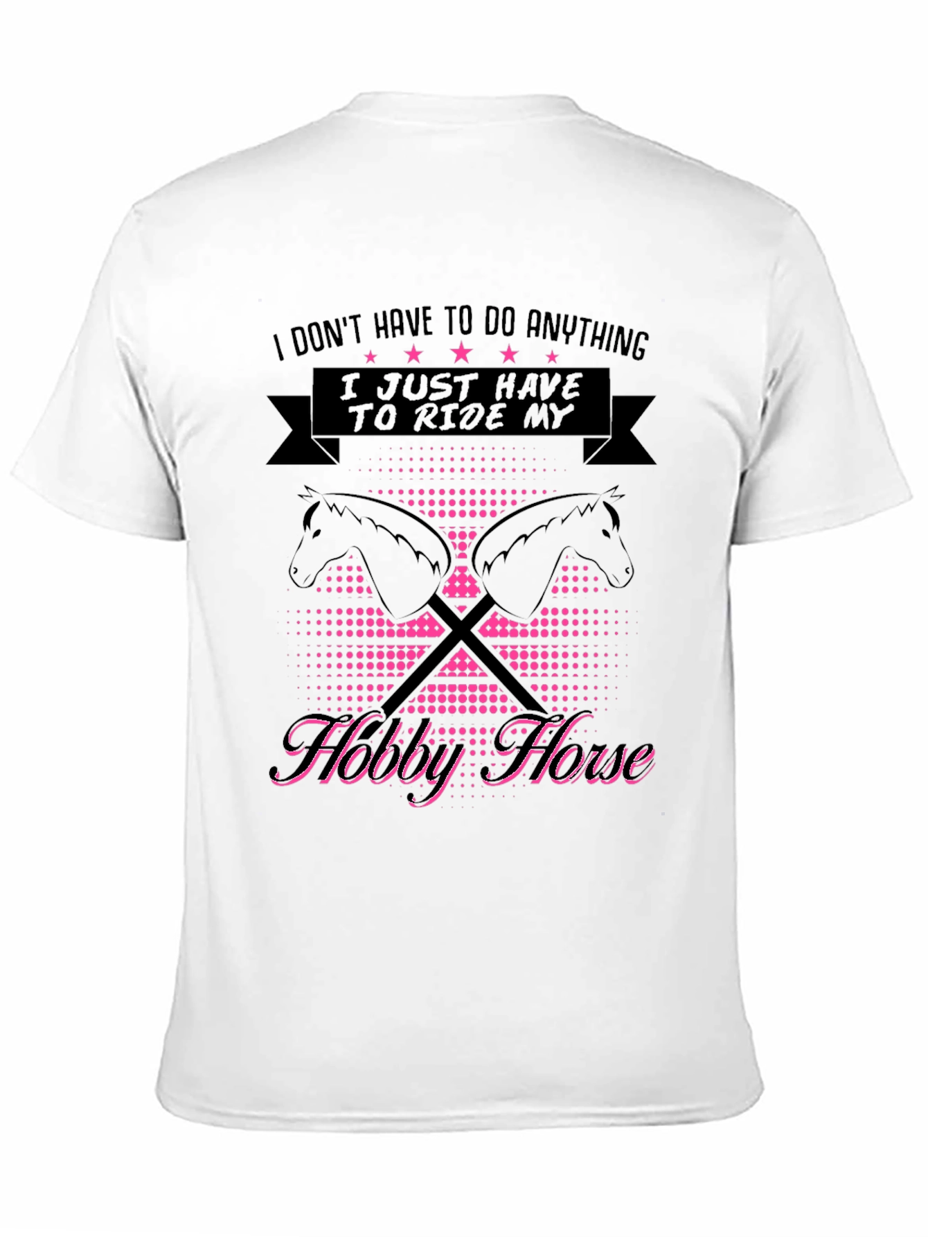 Black Hobby Horse T-Shirt: Ride Your Passion view 11