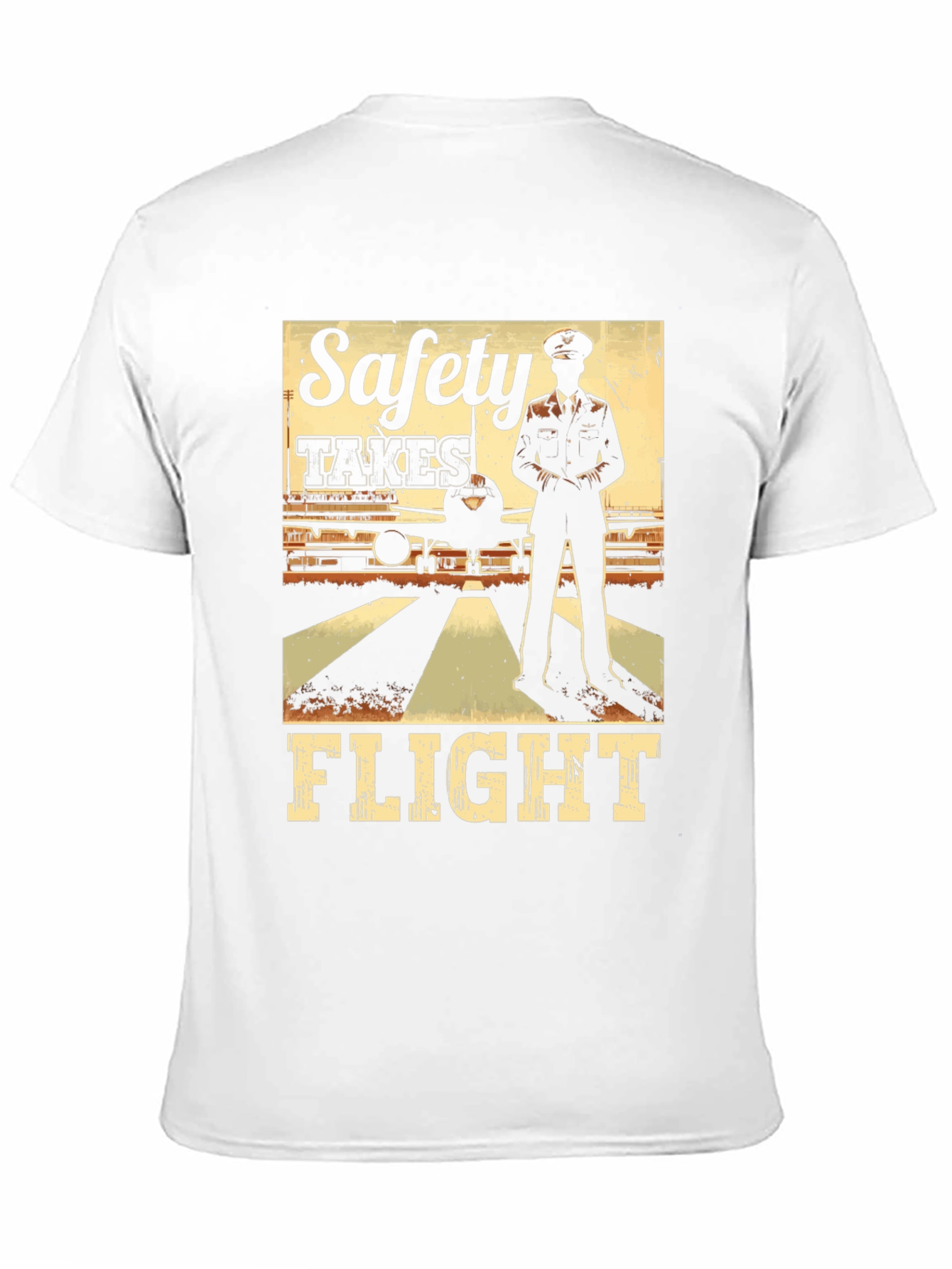 Black Safety Takes Flight T-Shirt Pilot Aviation Airplane Tee view 11