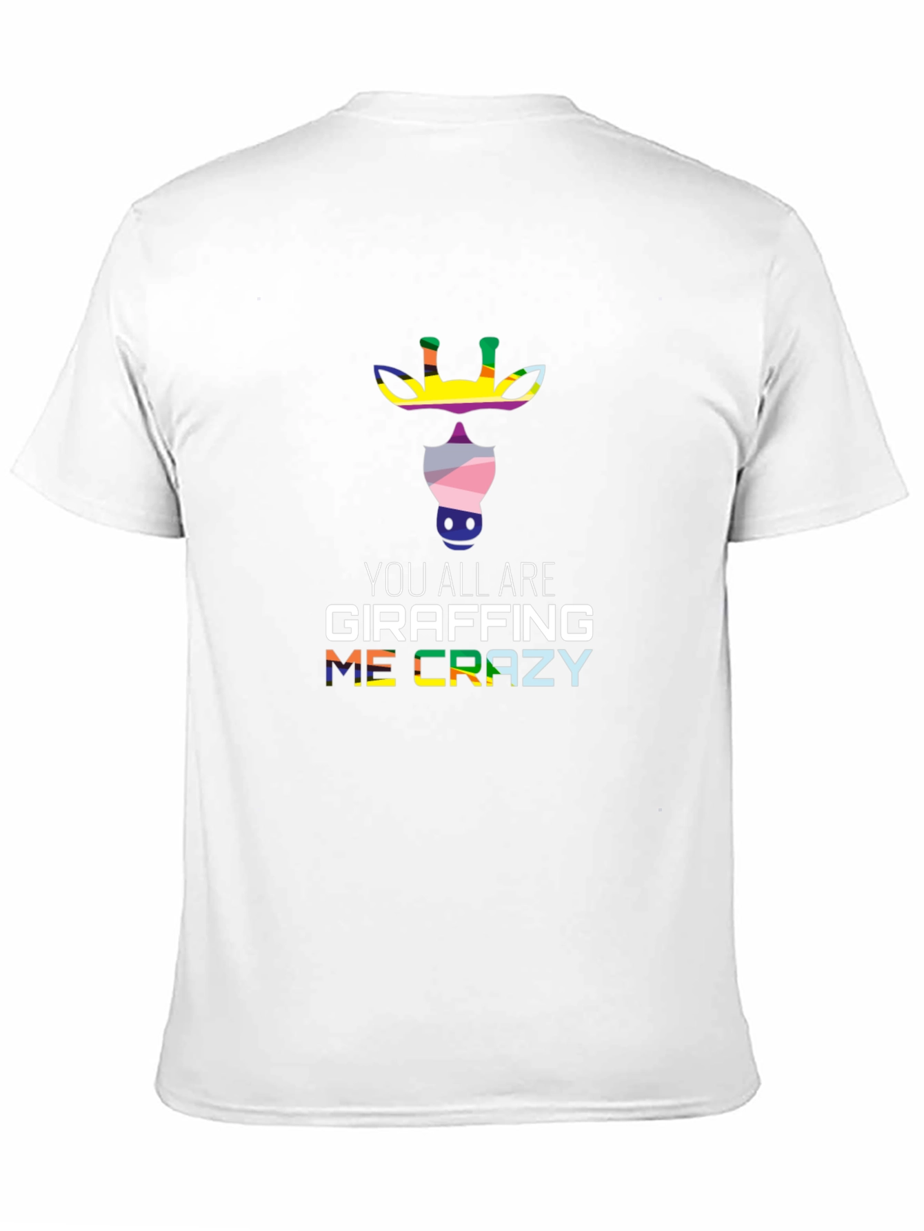 Black Giraffe Crazy T-Shirt: Fun, Colorful Design view 11