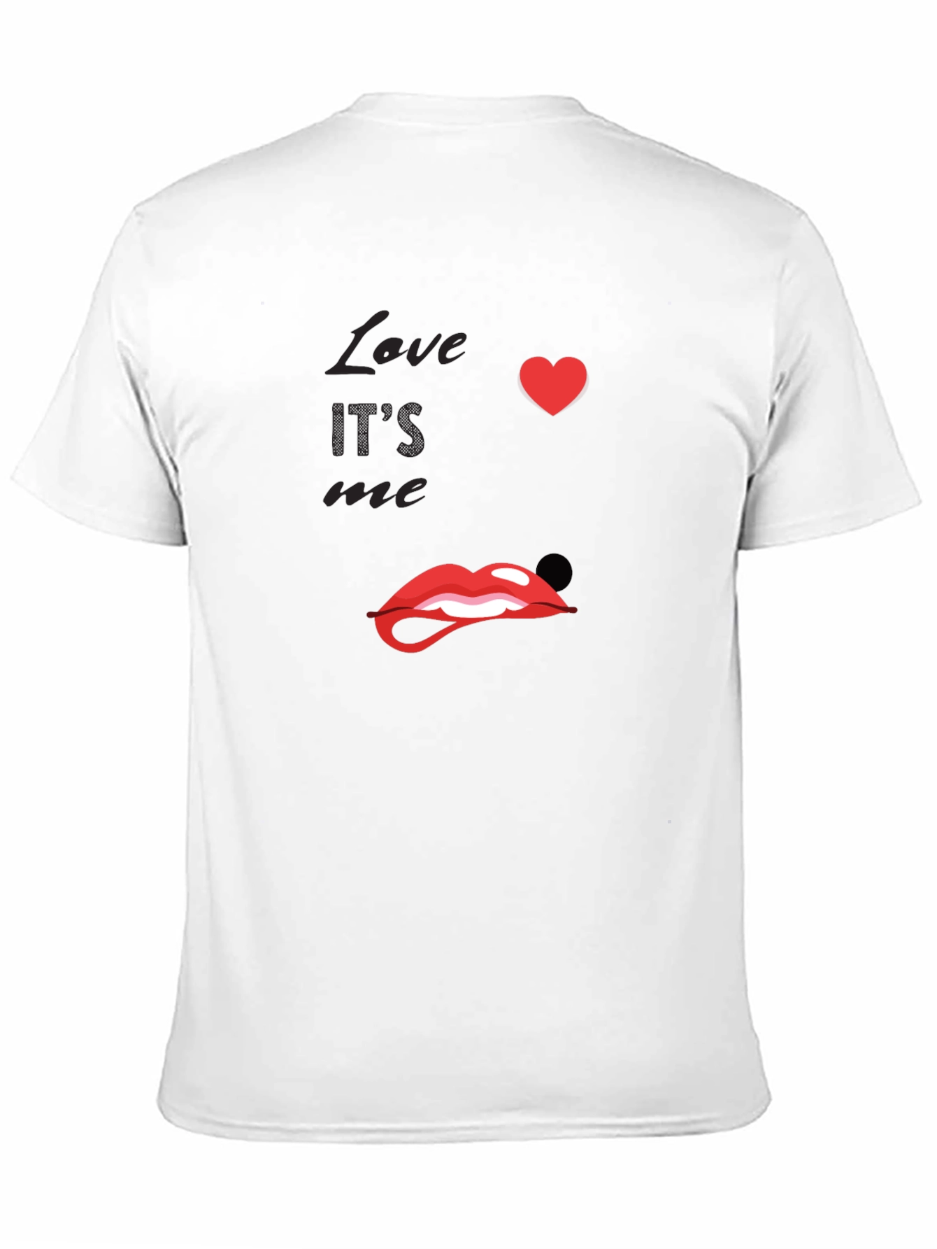 Black Love Lips Graphic Tee - Stylish Unisex T-Shirt view 11