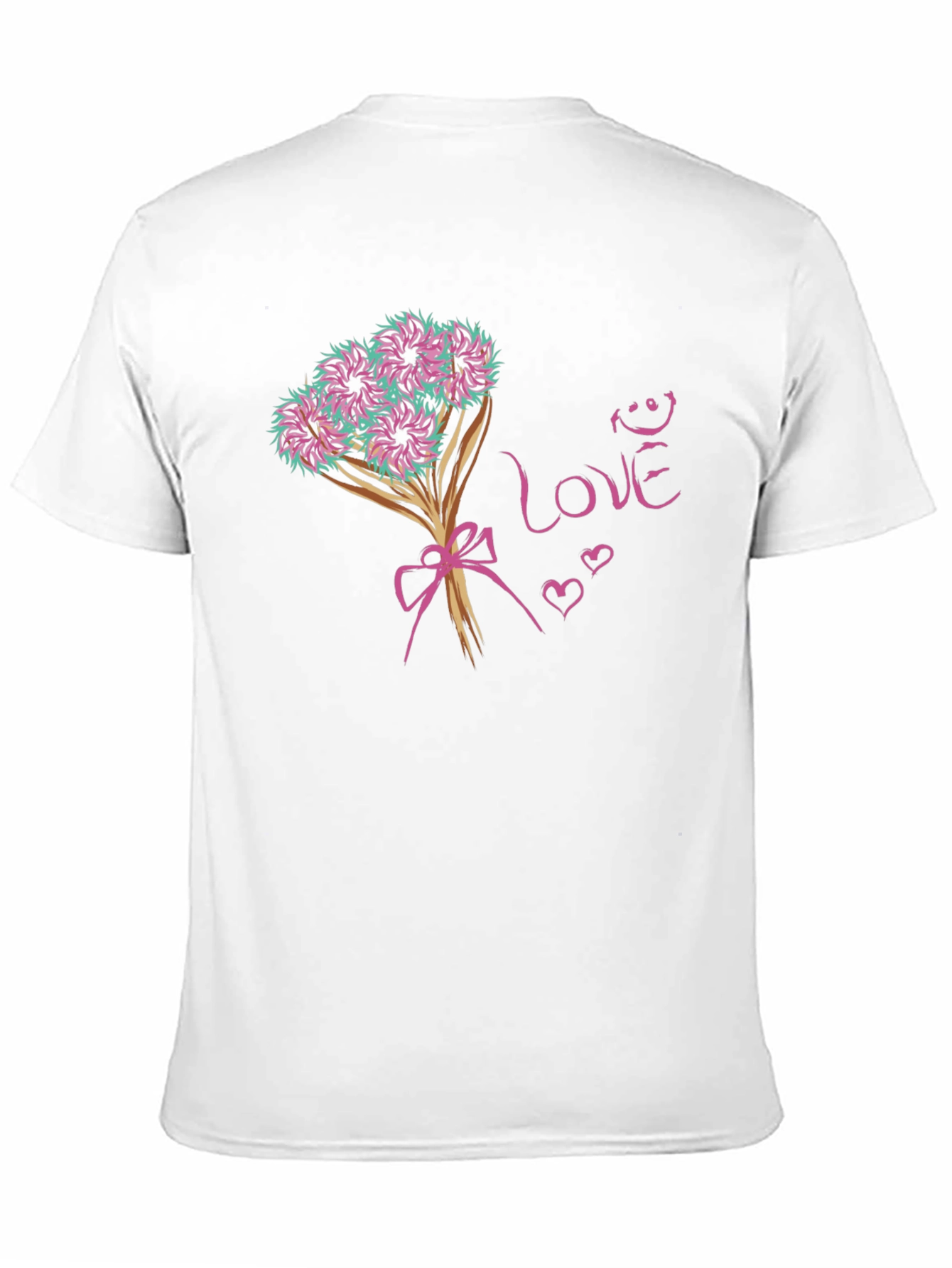 Black Love Bouquet Graphic Tee - Trendy Black T-Shirt view 11