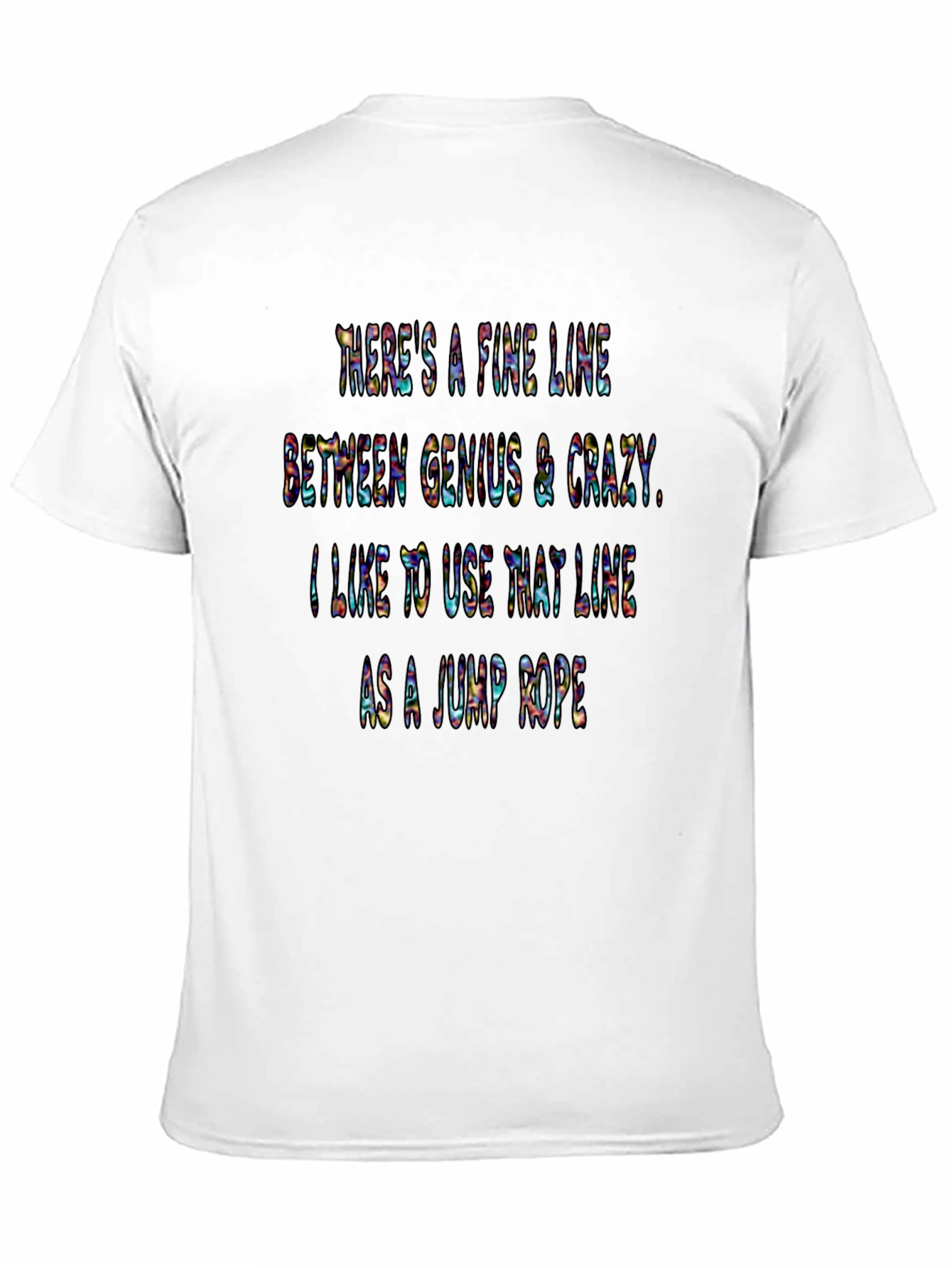 Black Genius & Crazy Graphic T-Shirt - Jump Rope Line Tee view 11