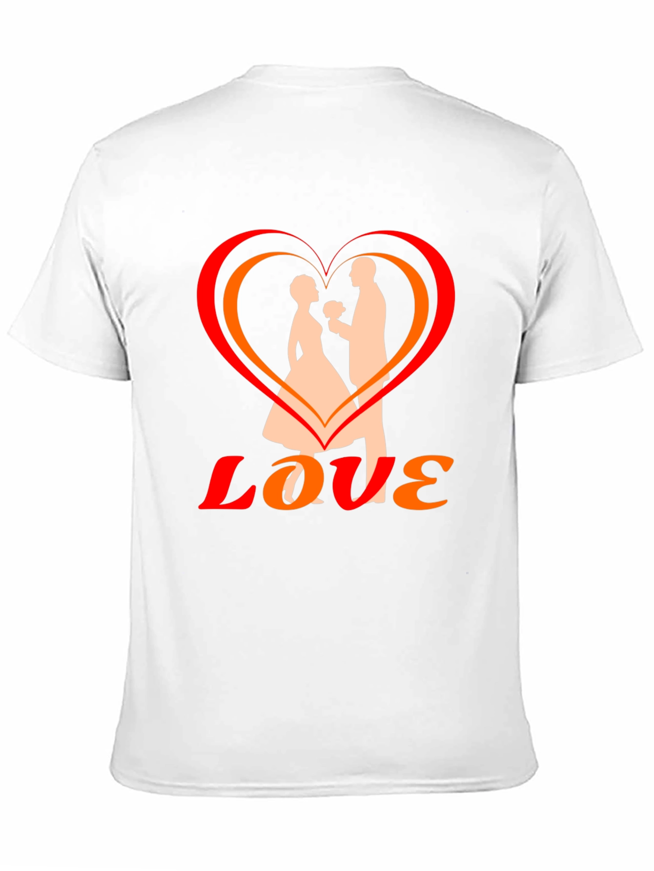 Black Love Graphic Tee - Heart Couple Design view 11